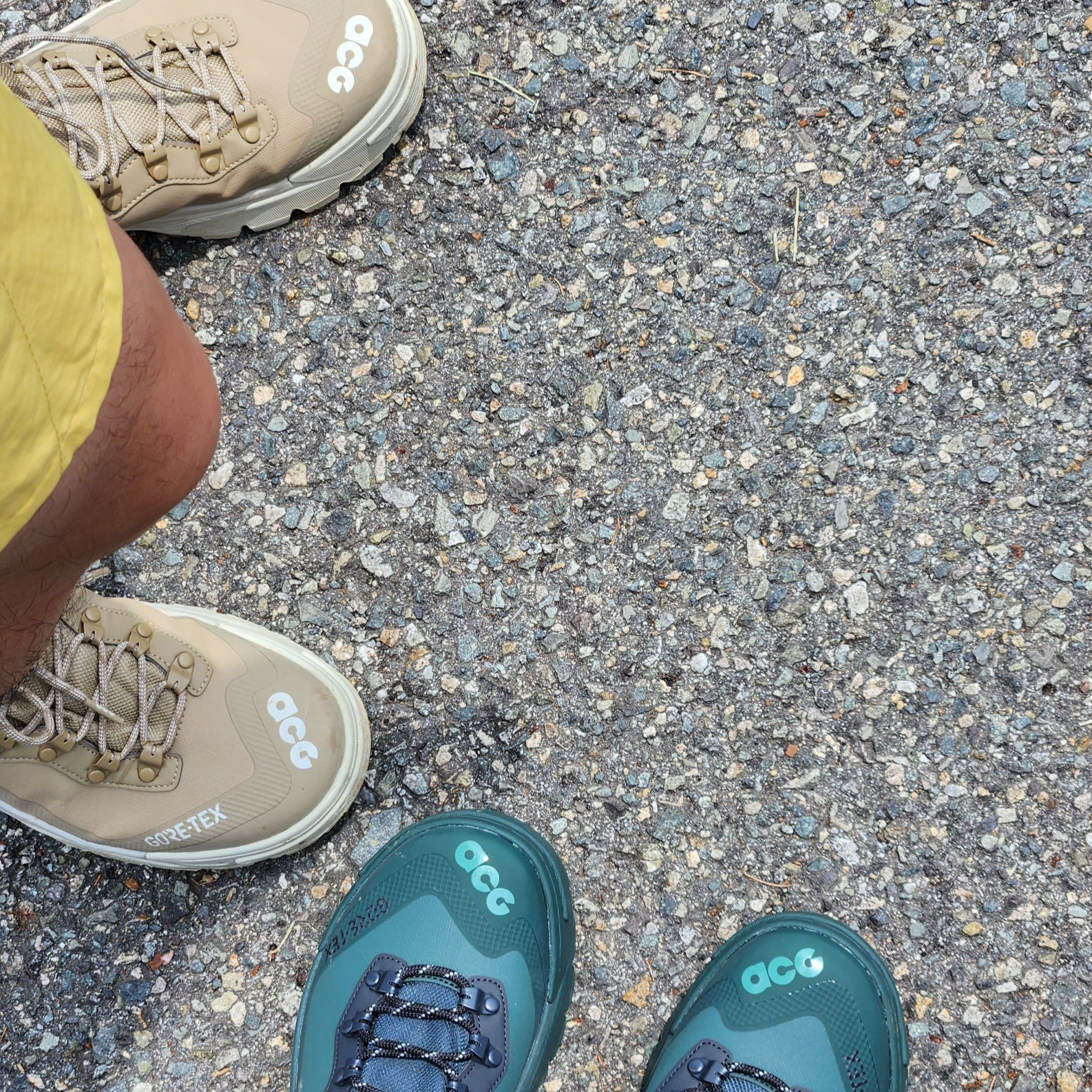 Nike ACG Air Zoom Gaiadome Gore-Tex Vintage Green, Nike ACG Air Zoom Gaiadome Gore-Tex Khaki Light Bone 착용 스타일 - 4