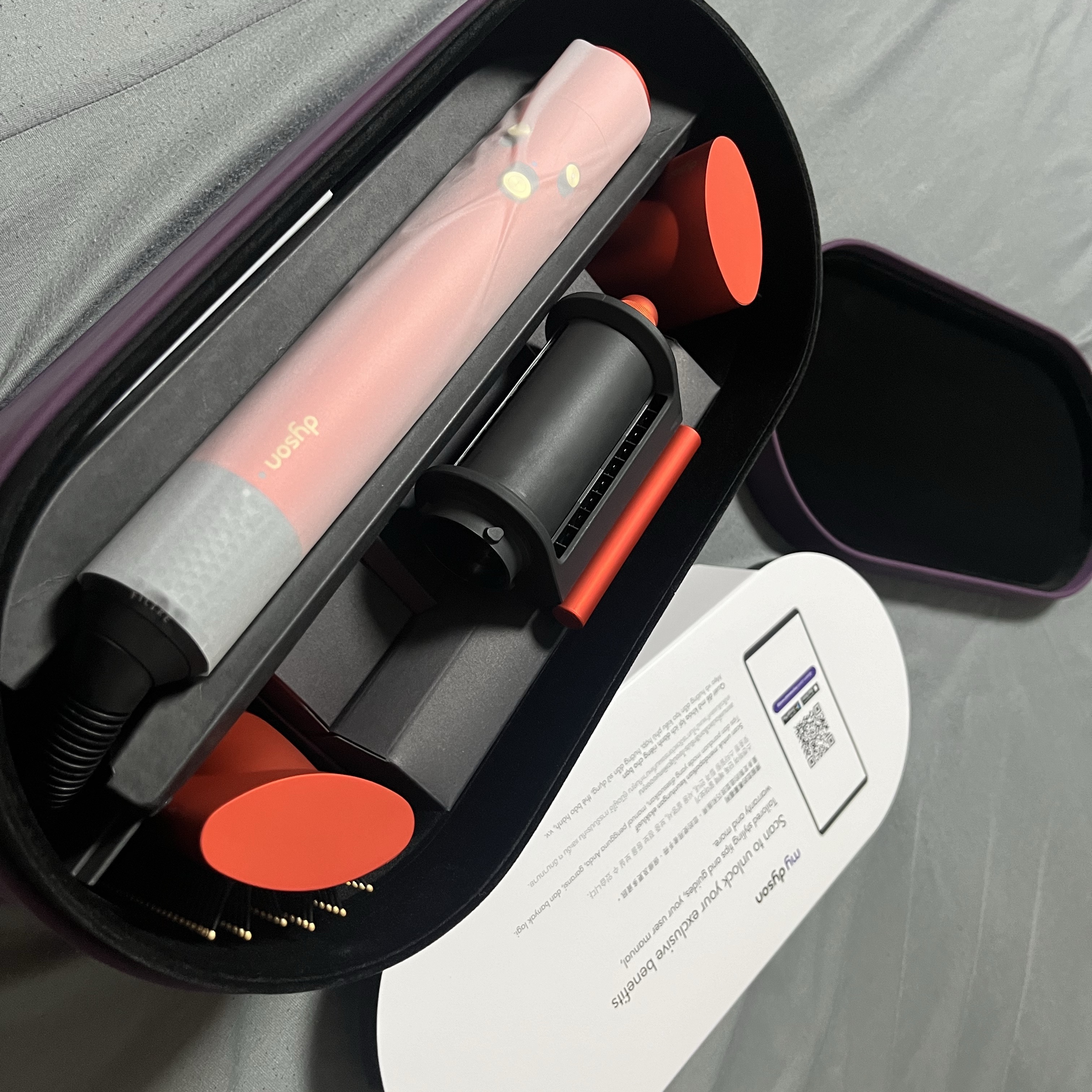 Dyson Airwrap Multi Styler Complete Long Topaz Orange (Korean Ver.) 착용 스타일