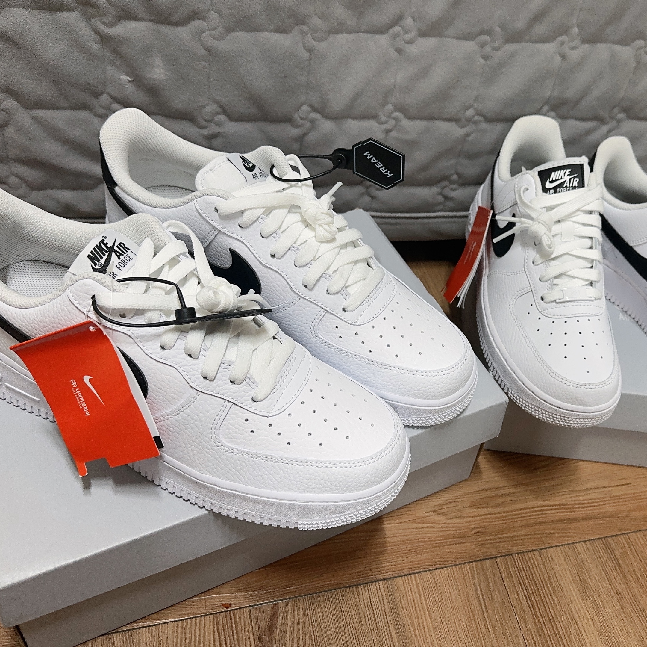 Nike Air Force 1 '07 White Black, (W) Nike Air Force 1 '07 White Black 착용 스타일