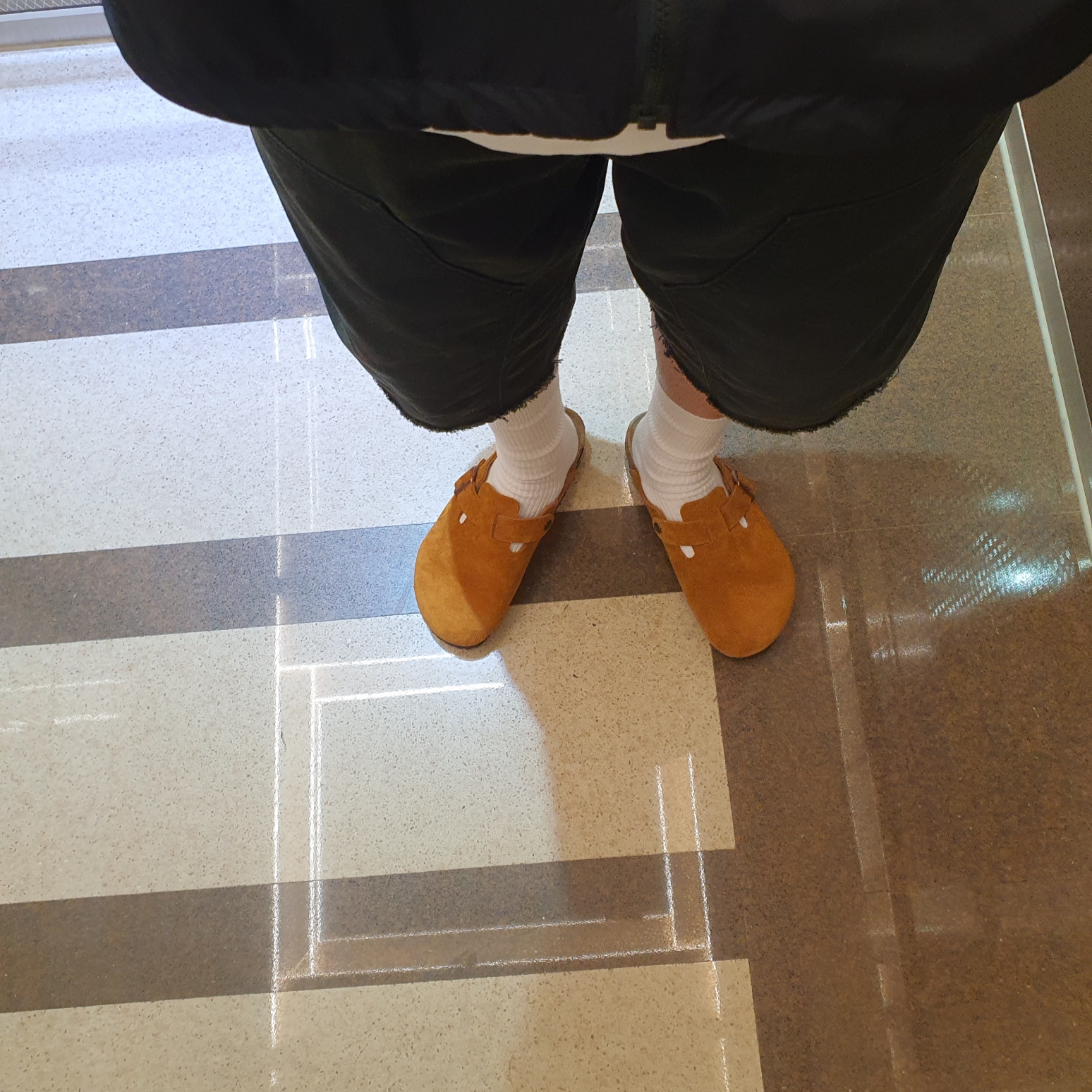 Birkenstock Boston Soft Footbed Mink - Regular 착용 스타일
