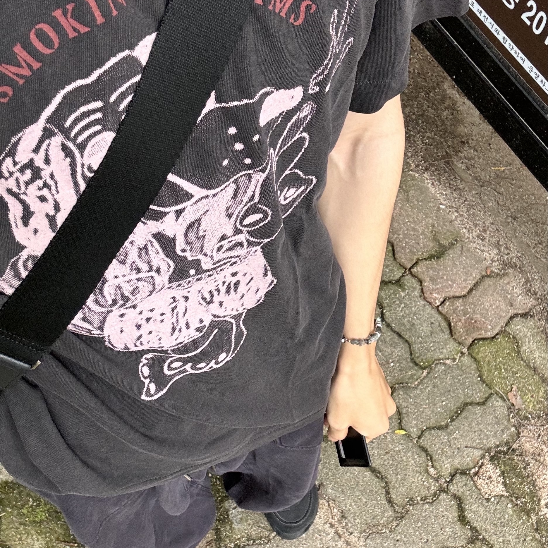 Polyteru 1011 Fatigue Sweatpants 1.2v Dark Purple Navy 착용 스타일