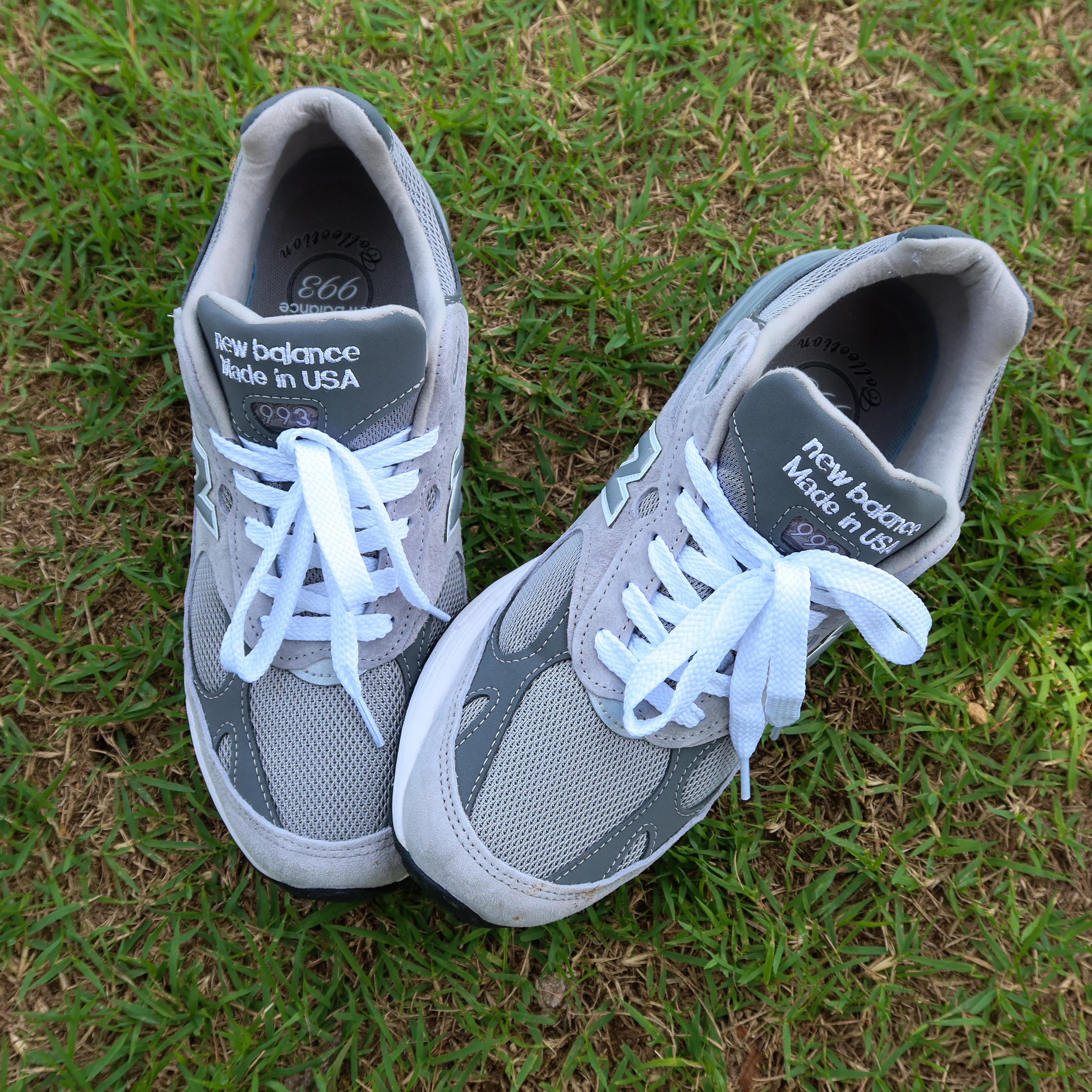 New Balance 993 Made in USA Grey - D Standard, [KREAM 단독] Kims Fruits Gumi Baby 착용 스타일 - 3