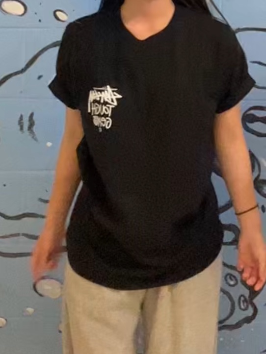 Stussy Tough Gear T-Shirt Black 착용 스타일