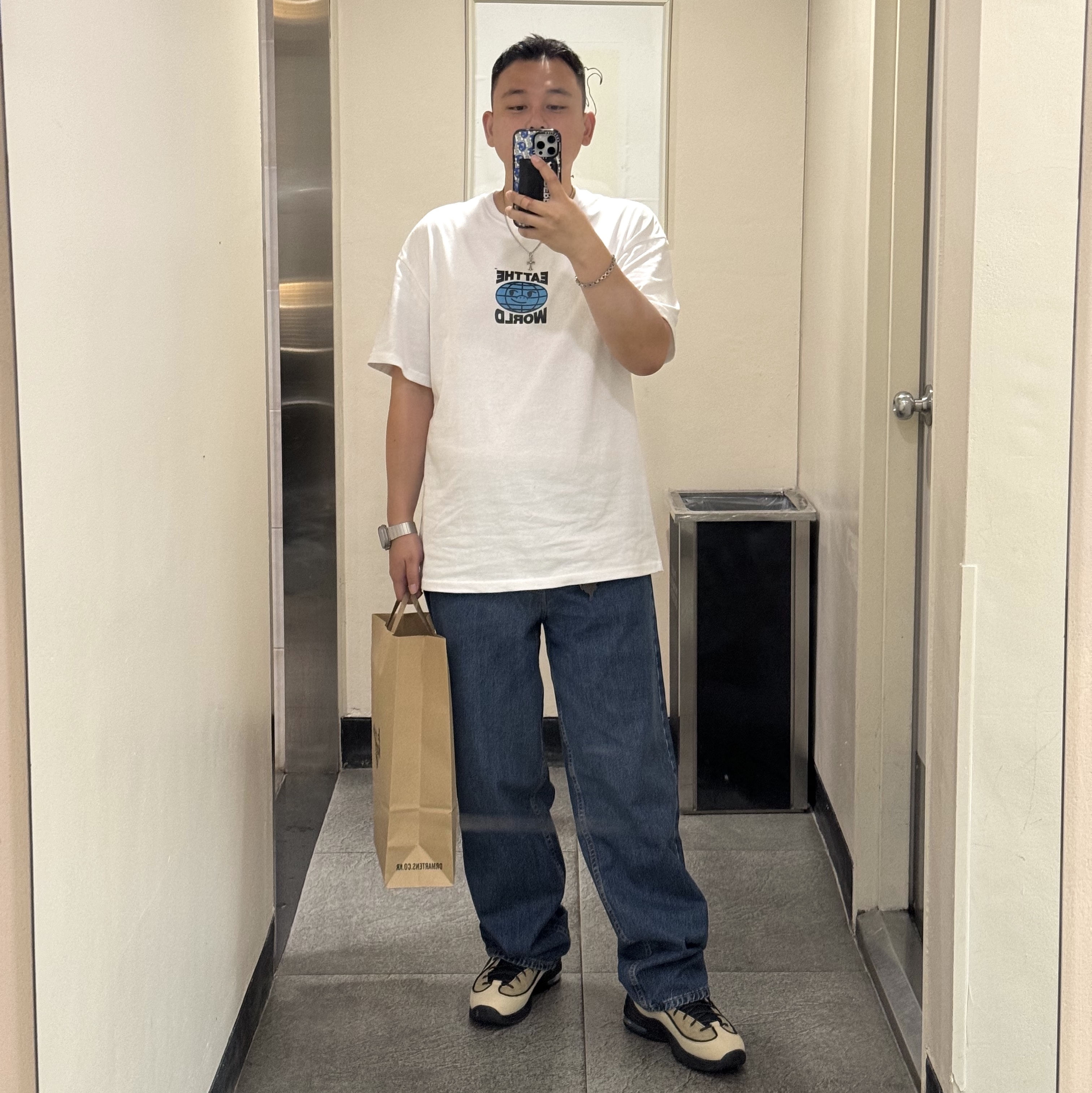 Hansroom Chrome Hearts Tiny CH cross Charm, Nike x Stussy Air Penny II Rattan and Limestone 착용 스타일