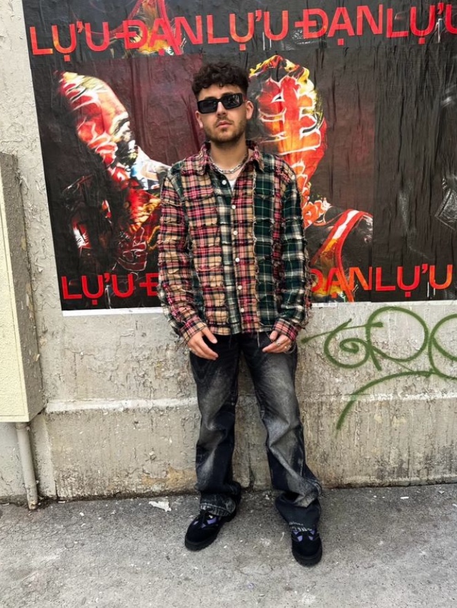 Basketcase Scarecrow Flannel Multi 착용 스타일 - 1