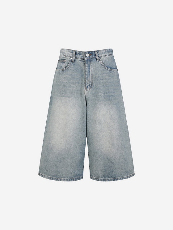 Basketcase Breacher Denim Shorts Light Blue 착용 스타일 - 6