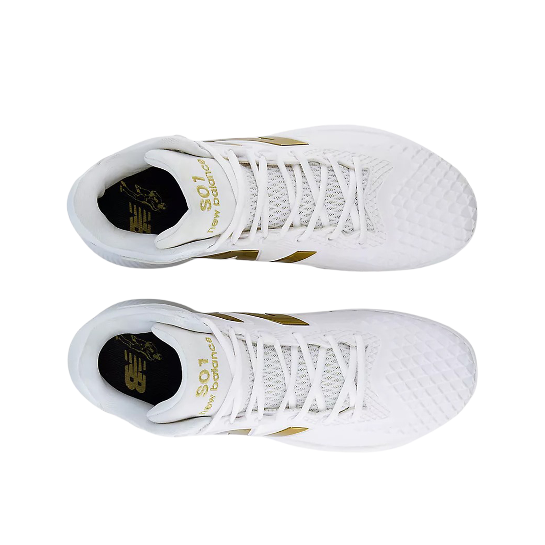 뉴발란스 퓨어셀 오타니 1 화이트 메탈릭 골드 - 2E 와이드(New Balance Fuelcell Ohtani 1 Trainer White Metallic Gold - 2E Wide) - 2