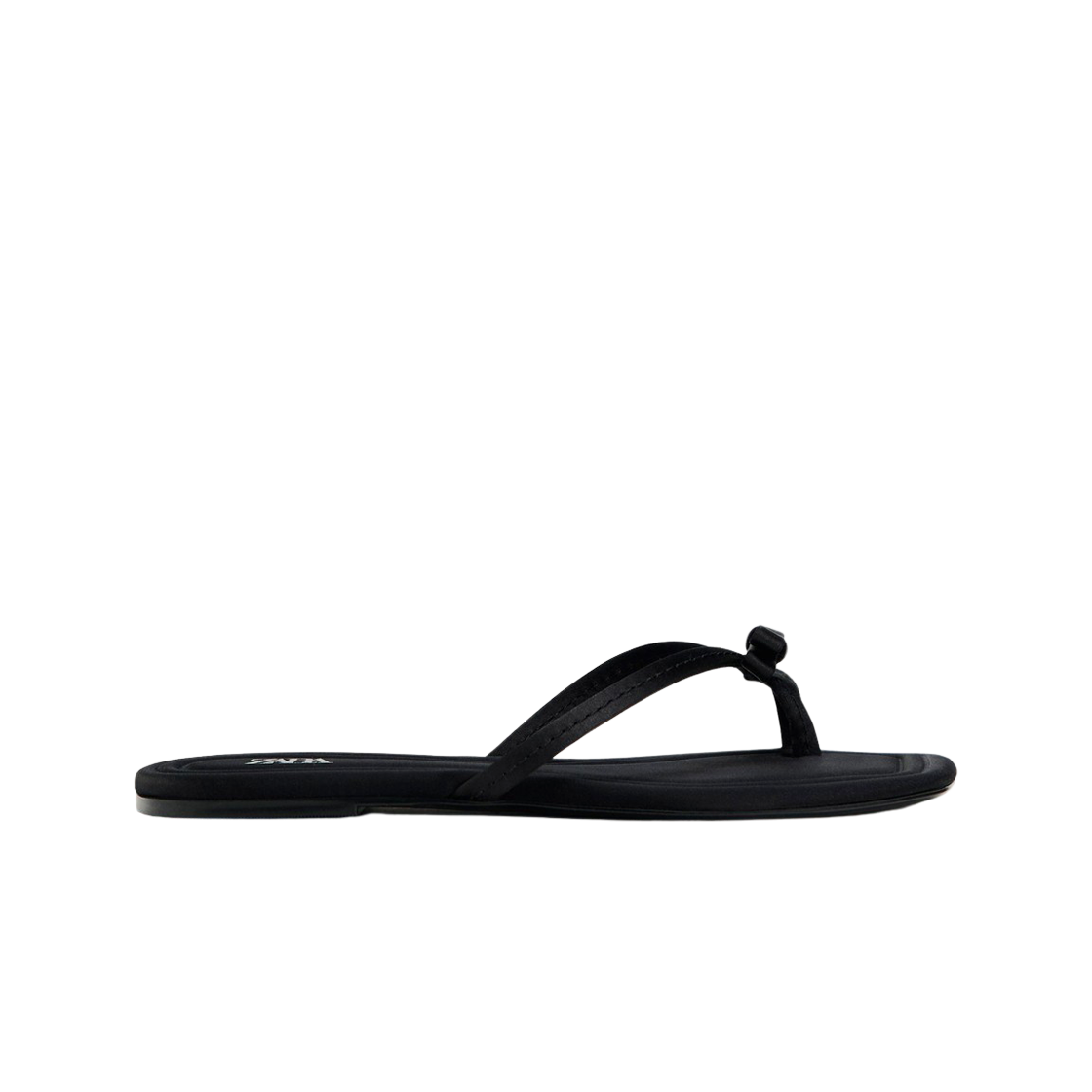 3637/310/800 (W) Zara Ribbon Flat Sandal Black