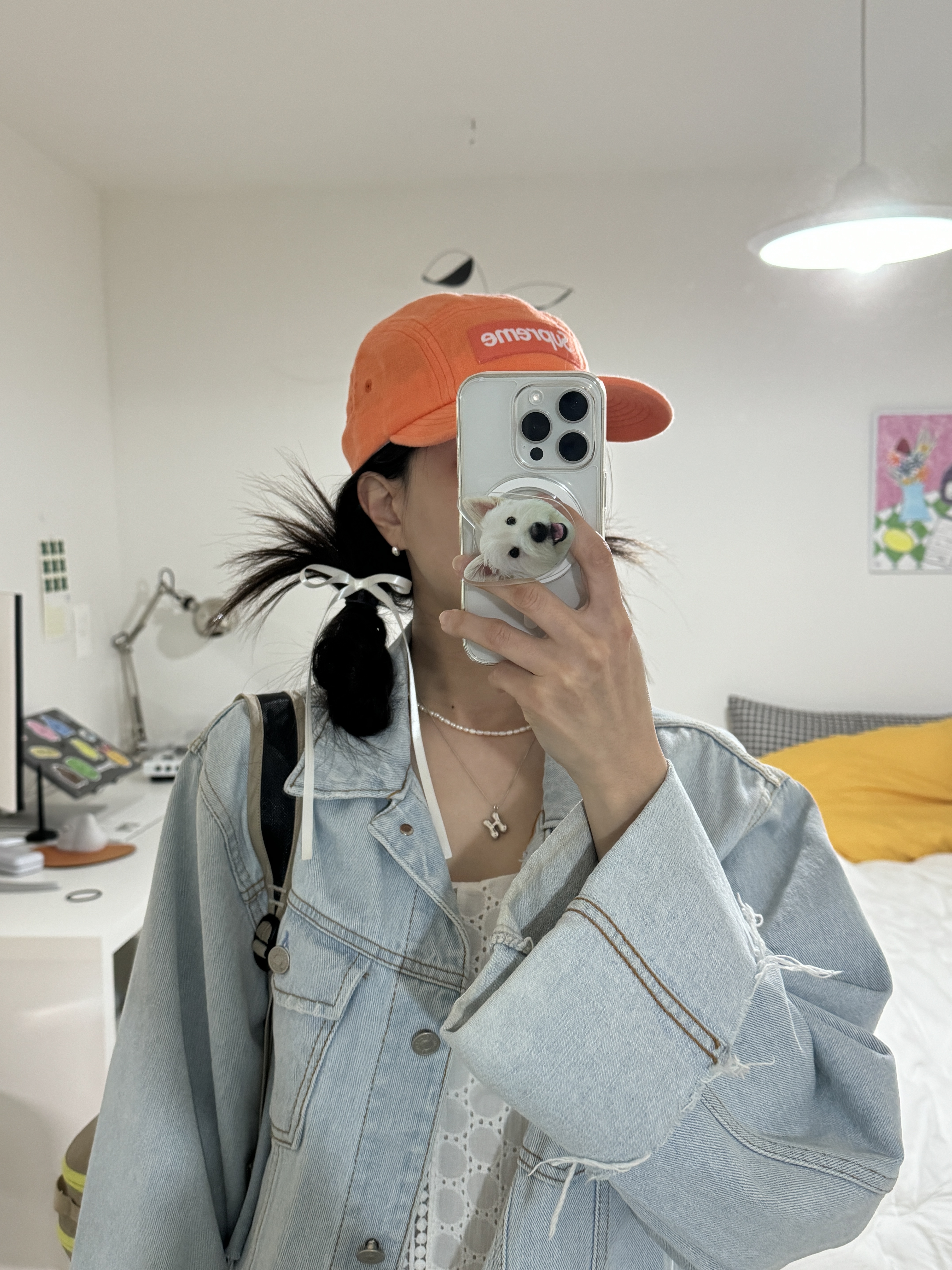 Arc'teryx Heliad 15 Backpack Wicker Sprint, Supreme Linen Fitted Camp Cap Neon Orange - 22SS 착용 스타일 - 2