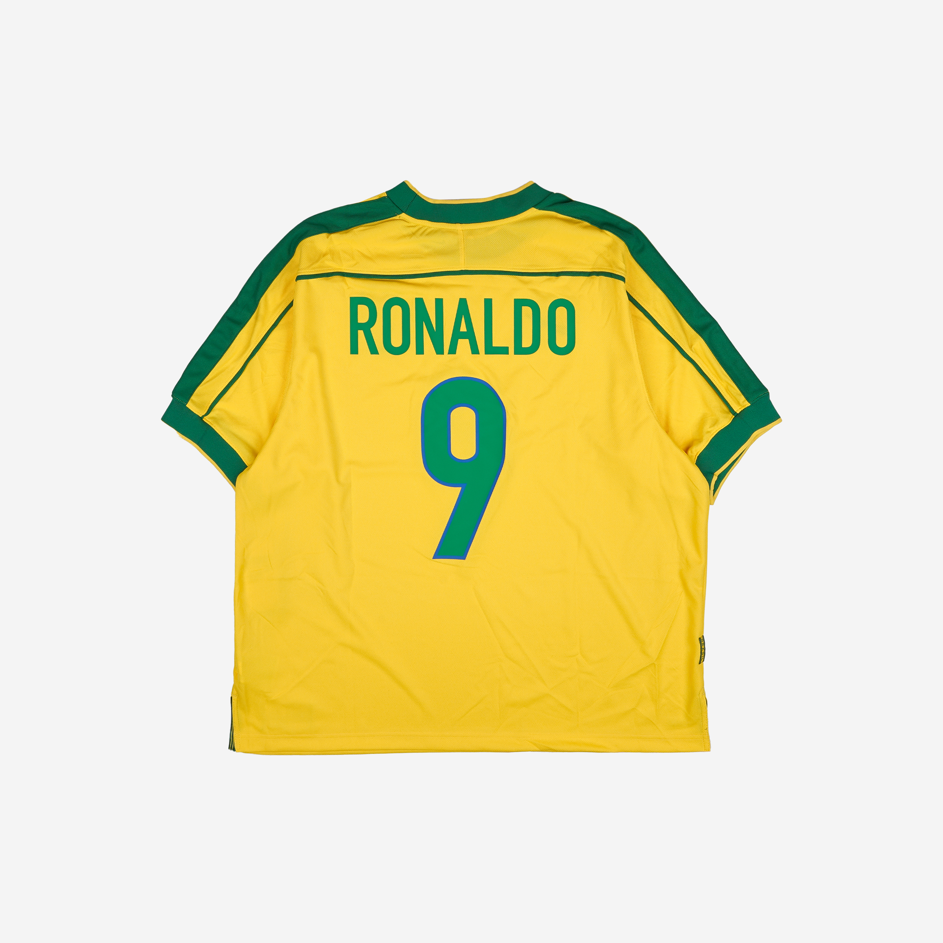 Nike Brazil 1998 Reissue Soccer Replica Jersey Varsity Maize Ronaldo (Marking Ver.)