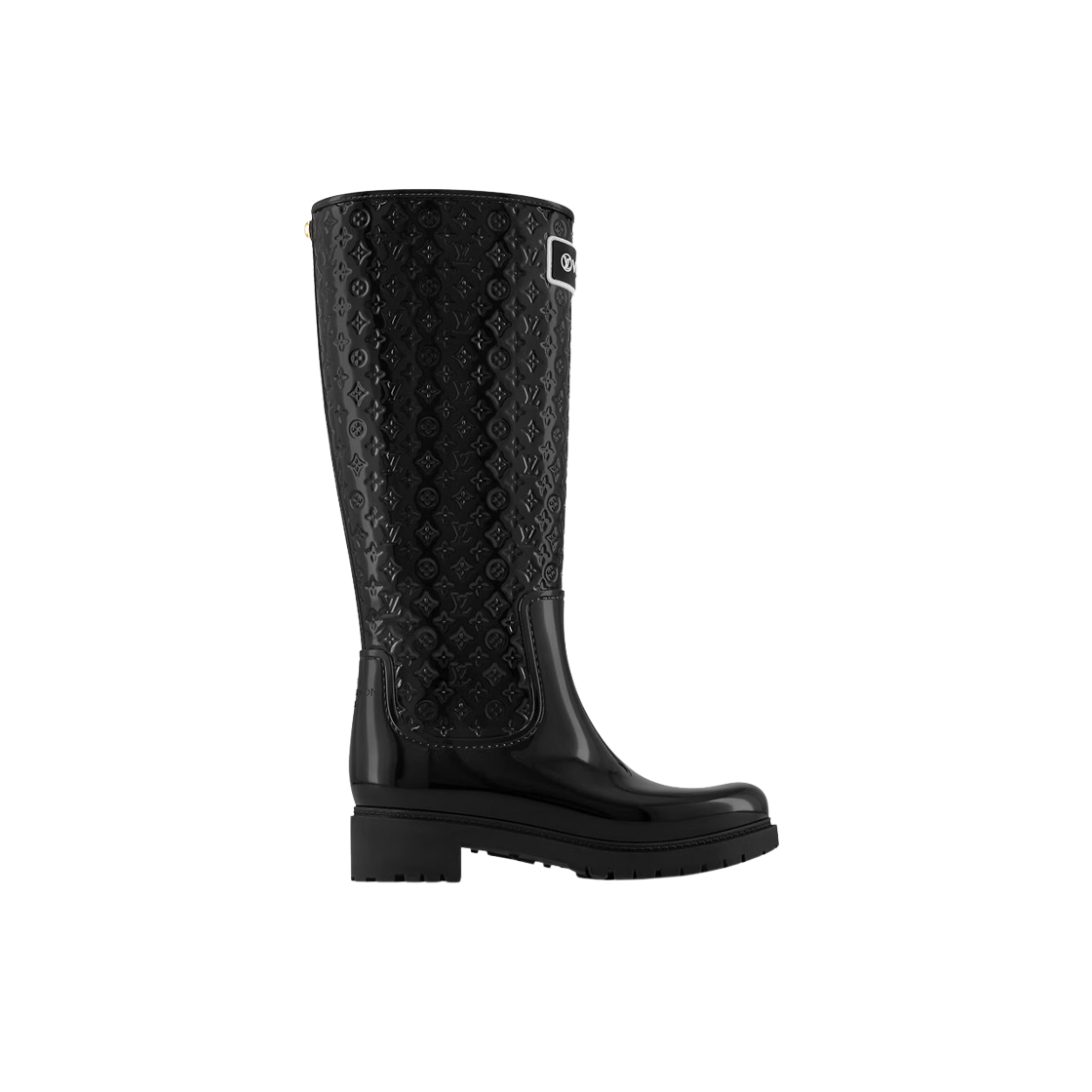 (W) Louis Vuitton Drops Flat High Rain Boot Black 상세 이미지 1