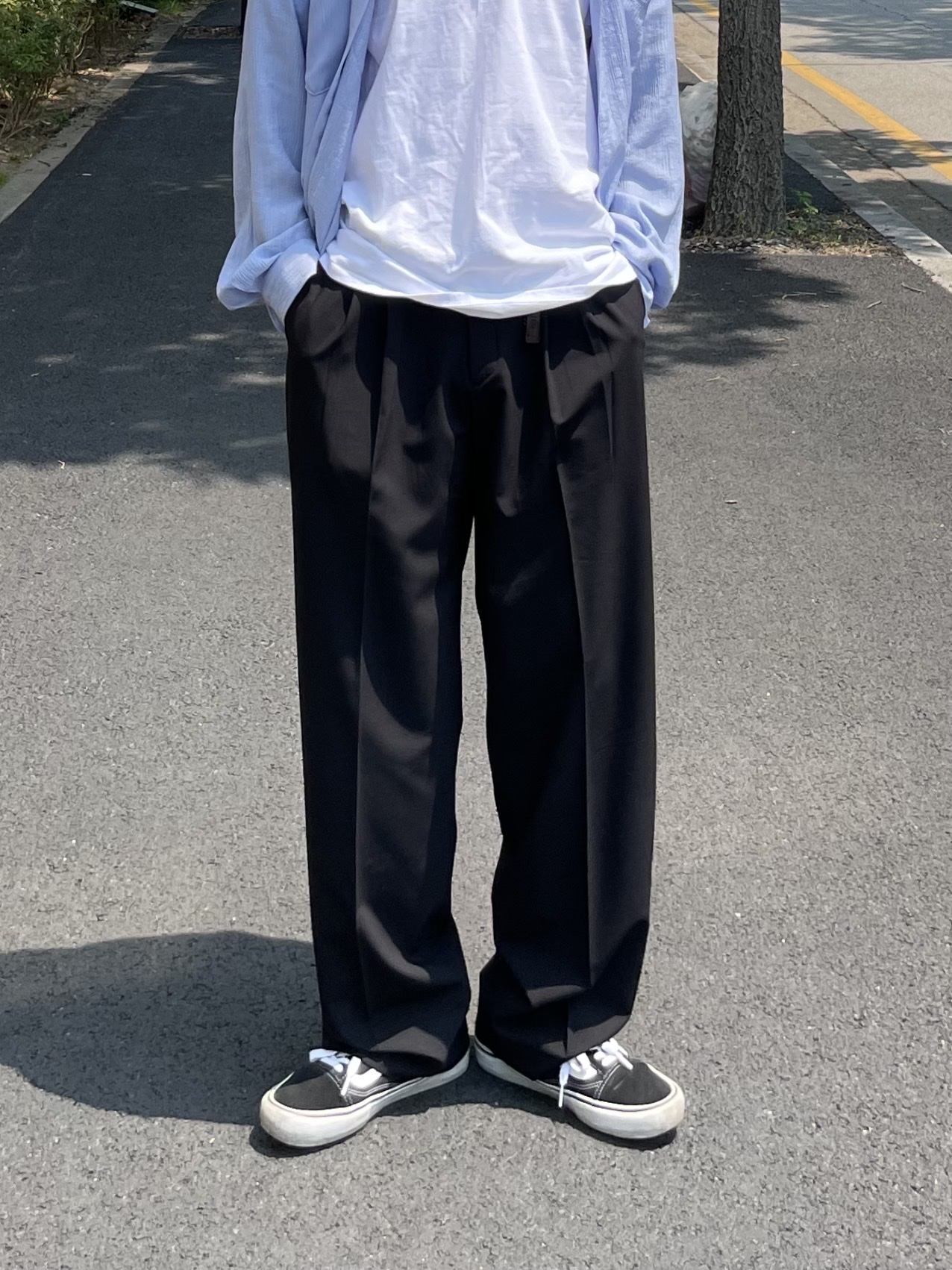 Vans Old Skool Pro Black White 착용 스타일 - 3