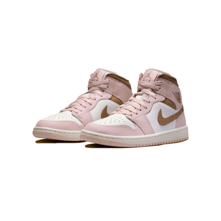 (GS) Jordan 1 Mid Pink Wash Violet Frost, (W) Jordan 1 Mid SE Legend Light Brown 착용 스타일 - 2