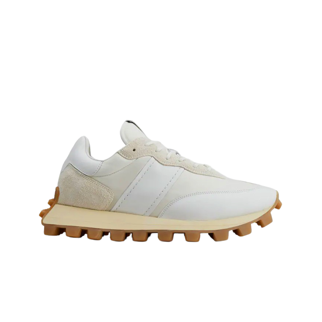 XXM25K0FL90RJ9RFV4 Tod's Sneakers 1T In Leather And Fabric White Beige