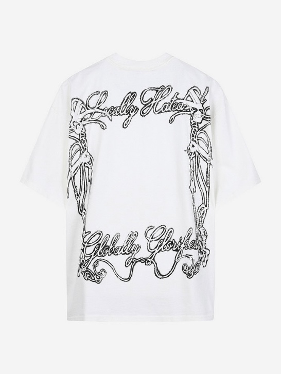 Basketcase Locally Hated Tee Bone 착용 스타일 - 3