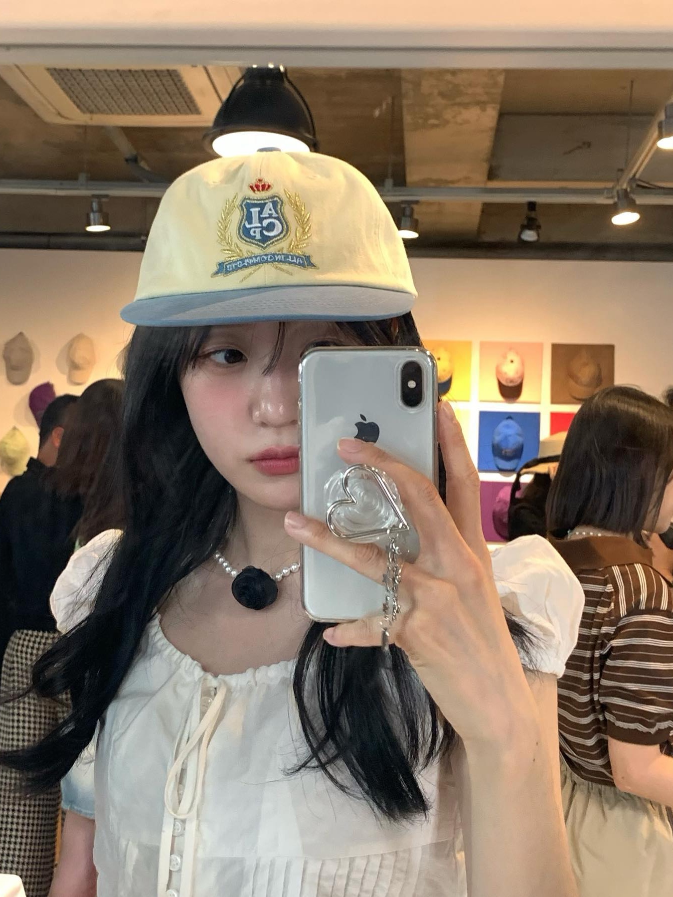 Allincomplete ALCP High School Cap Light Blue & Butter 착용 스타일 - 2