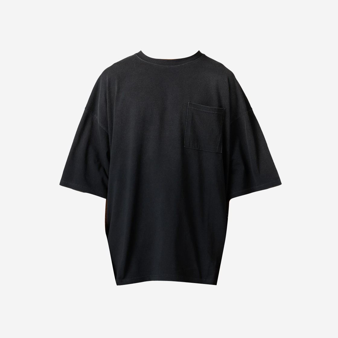 Kapital Cotton Sheeting Two Tone Big Pocket Bone T-Shirt Black Purple 상세 이미지 2