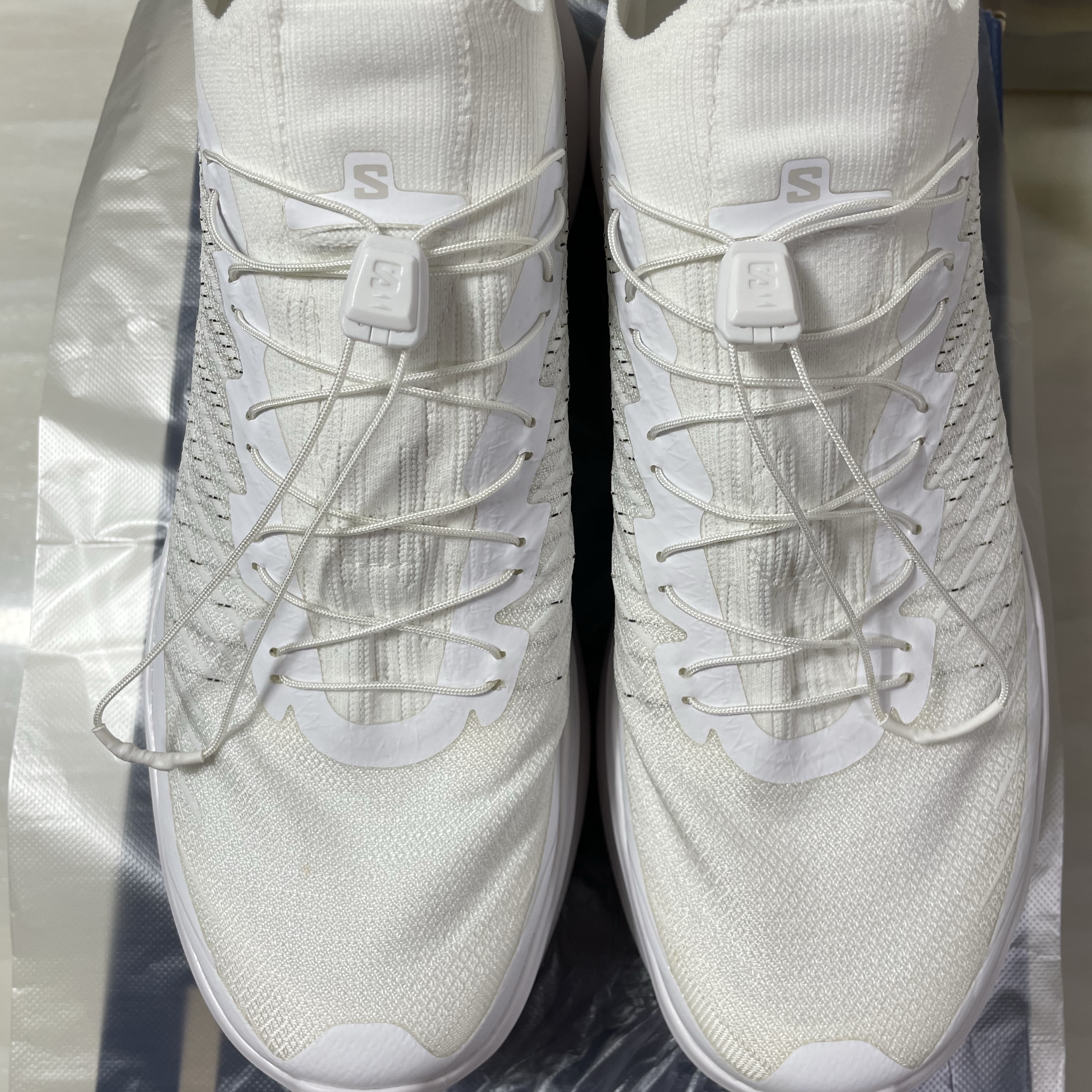 Salomon x Comme des Garcons Pulsar Platform White 착용 스타일