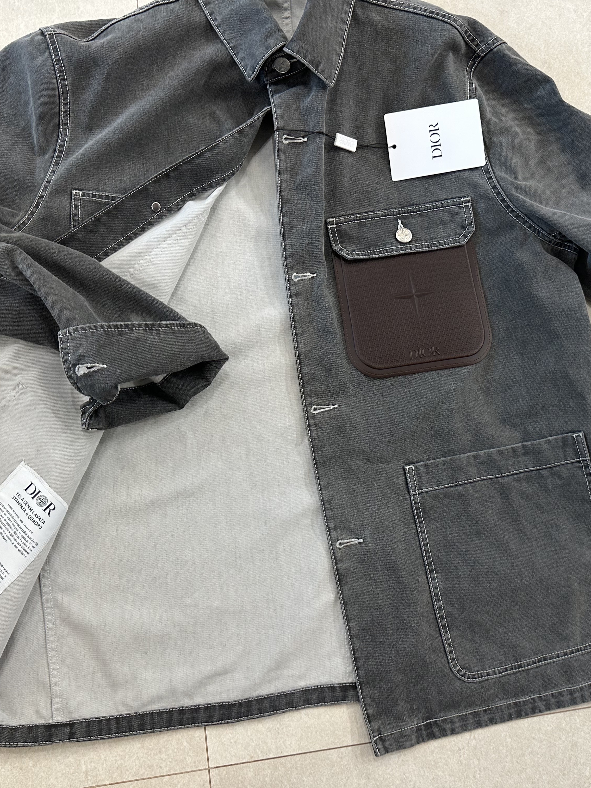 Dior x Stone Island Cotton Canvas Jacket Black 착용 스타일 - 4