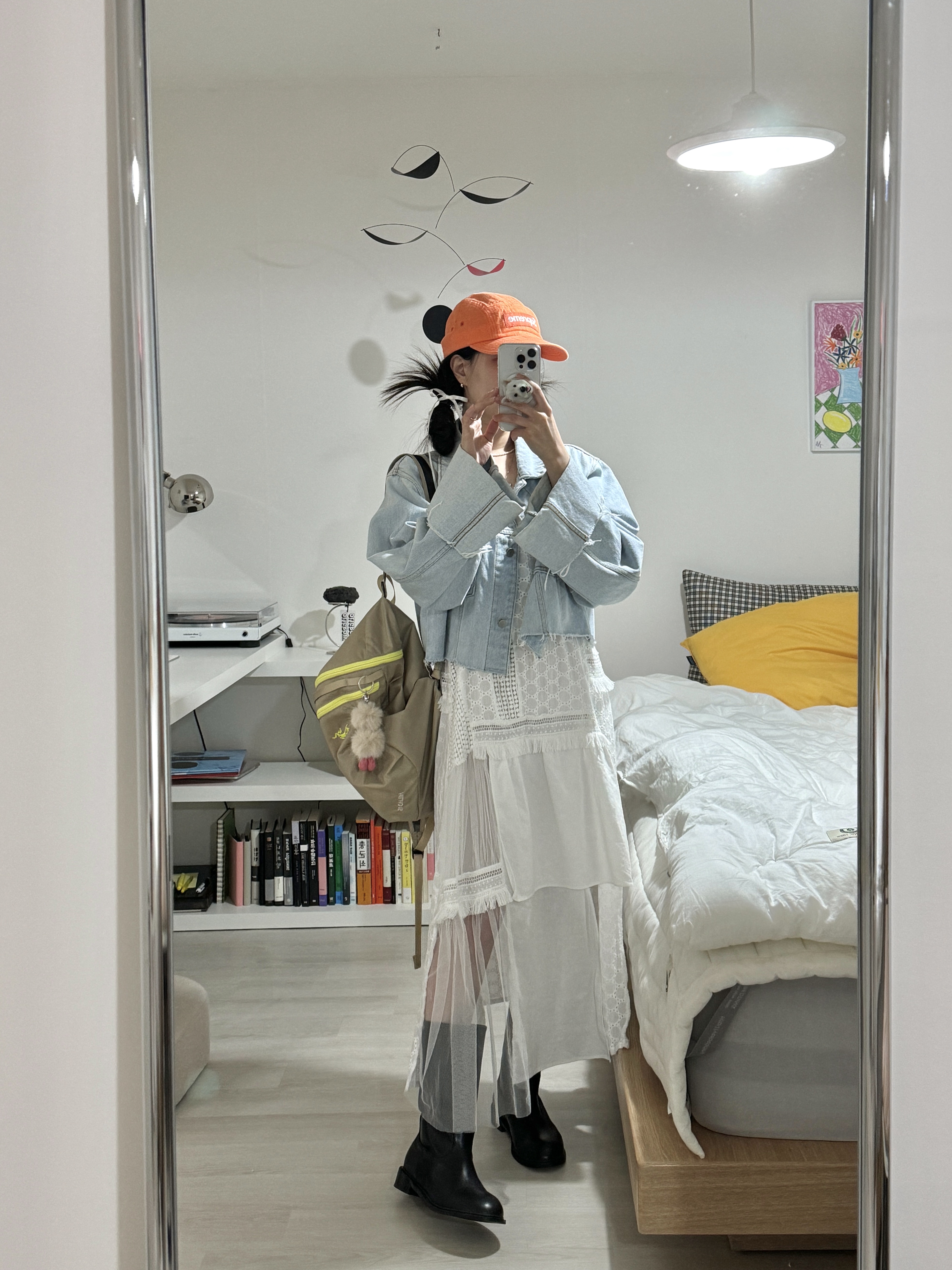 Arc'teryx Heliad 15 Backpack Wicker Sprint, Supreme Linen Fitted Camp Cap Neon Orange - 22SS 착용 스타일 - 1