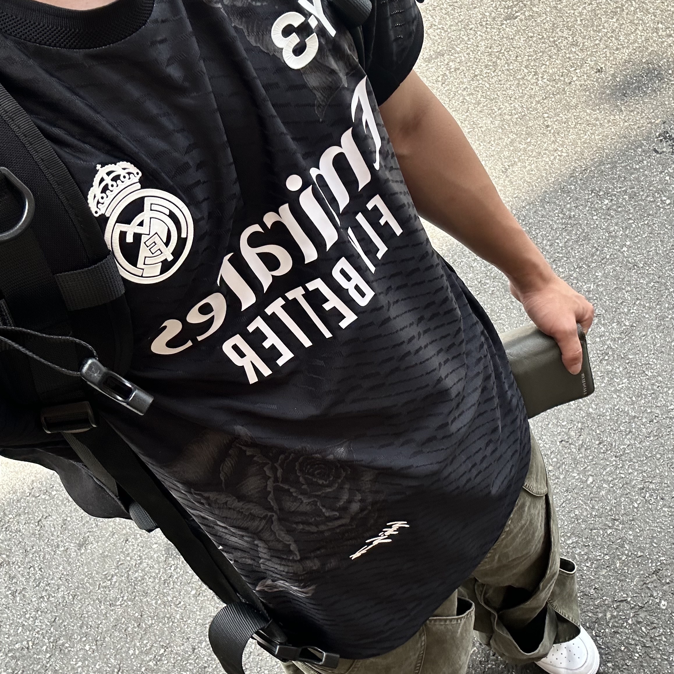 Y-3 x Real Madrid 2023/24 4th Authentic Jersey Black (Non Marking Ver.) - US Sizing 착용 스타일