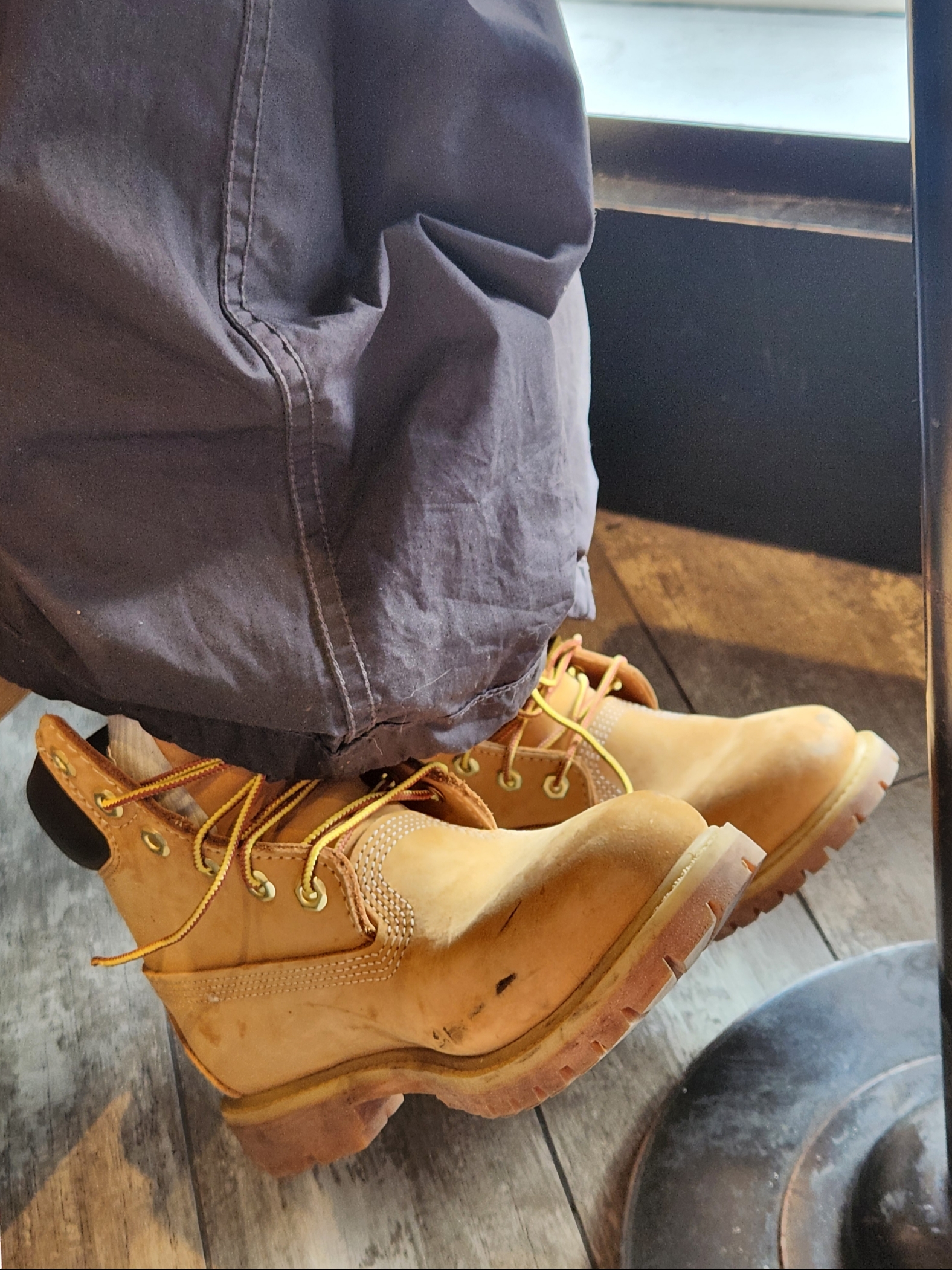 Timberland Premium 6 inch Waterproof Boot Wheat Nubuck - Wide 착용 스타일 - 5