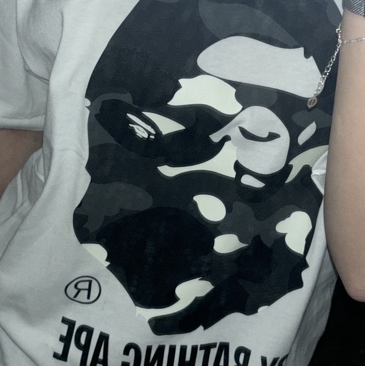 BAPE City Camo By Bathing Ape T-Shirt White Black 착용 스타일