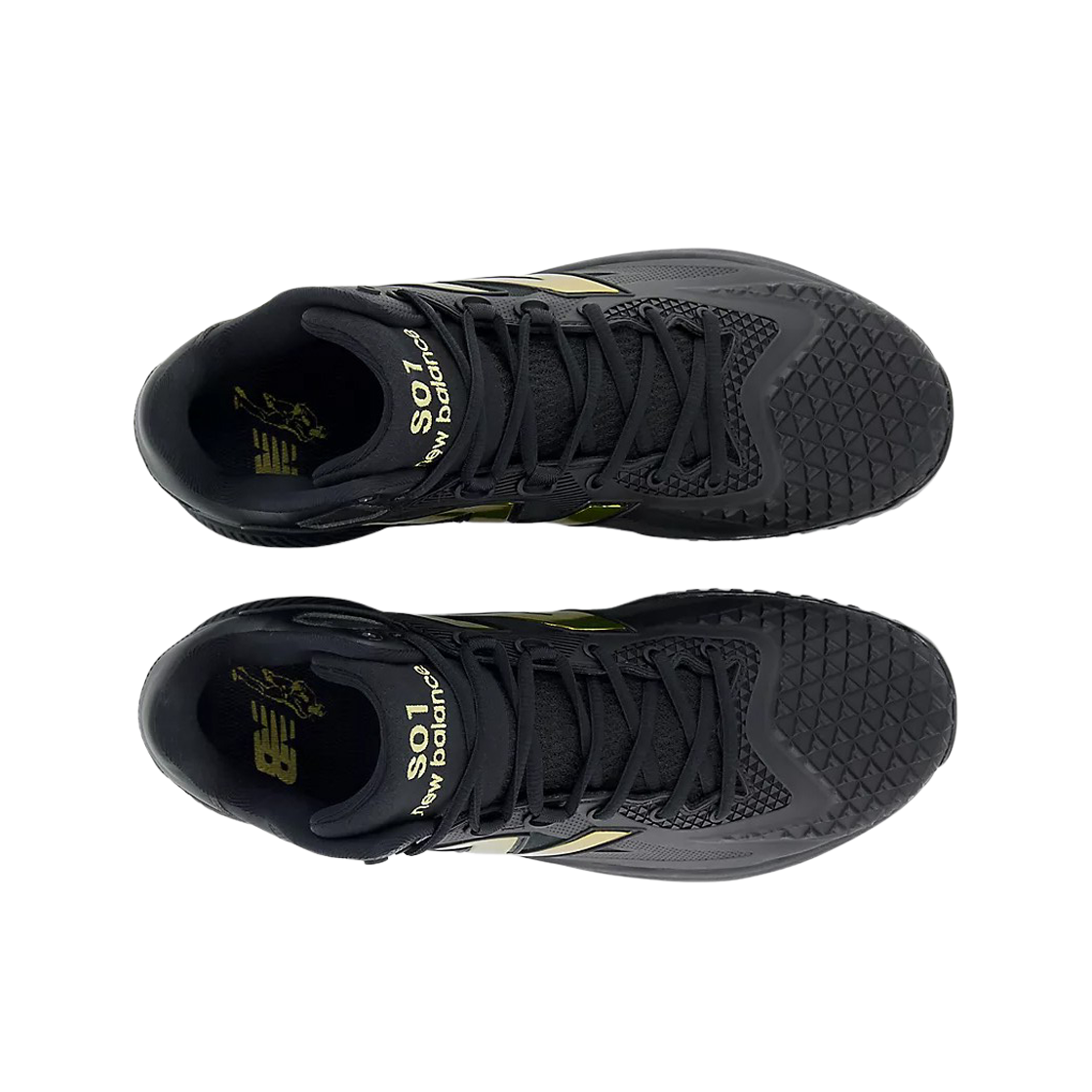 뉴발란스 퓨어셀 오타니 1 트레이너 블랙 메탈릭 골드 - 2E 와이드(New Balance Fuelcell Othani 1 Trainer Black Metallic Gold - 2E Wide) - 2