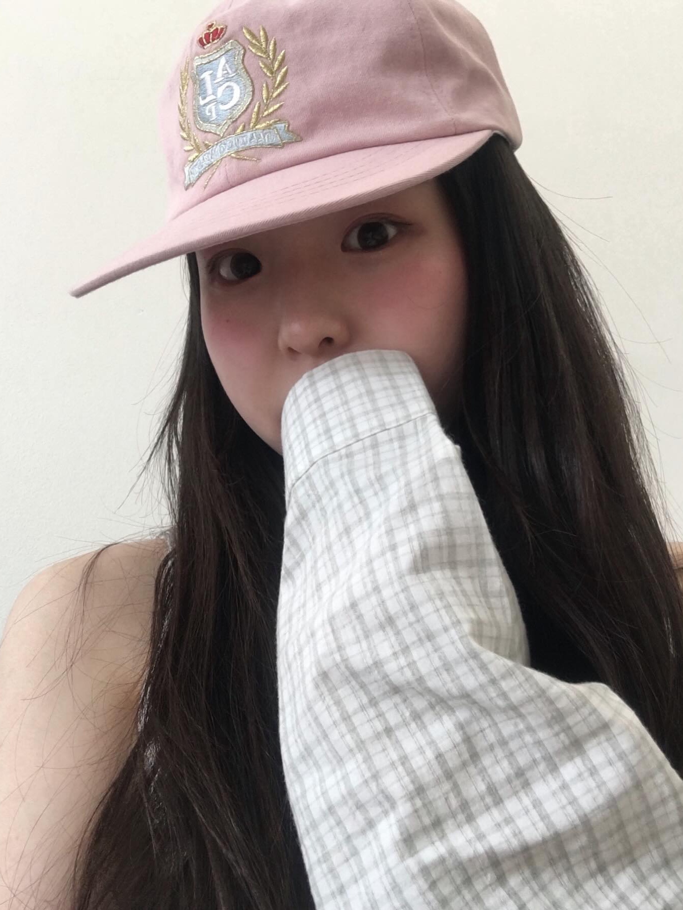 Allincomplete ALCP High School Cap Mute Pink 착용 스타일 - 2