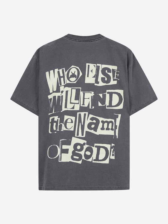 Basketcase Evanescence Tee Washed Black 착용 스타일 - 3