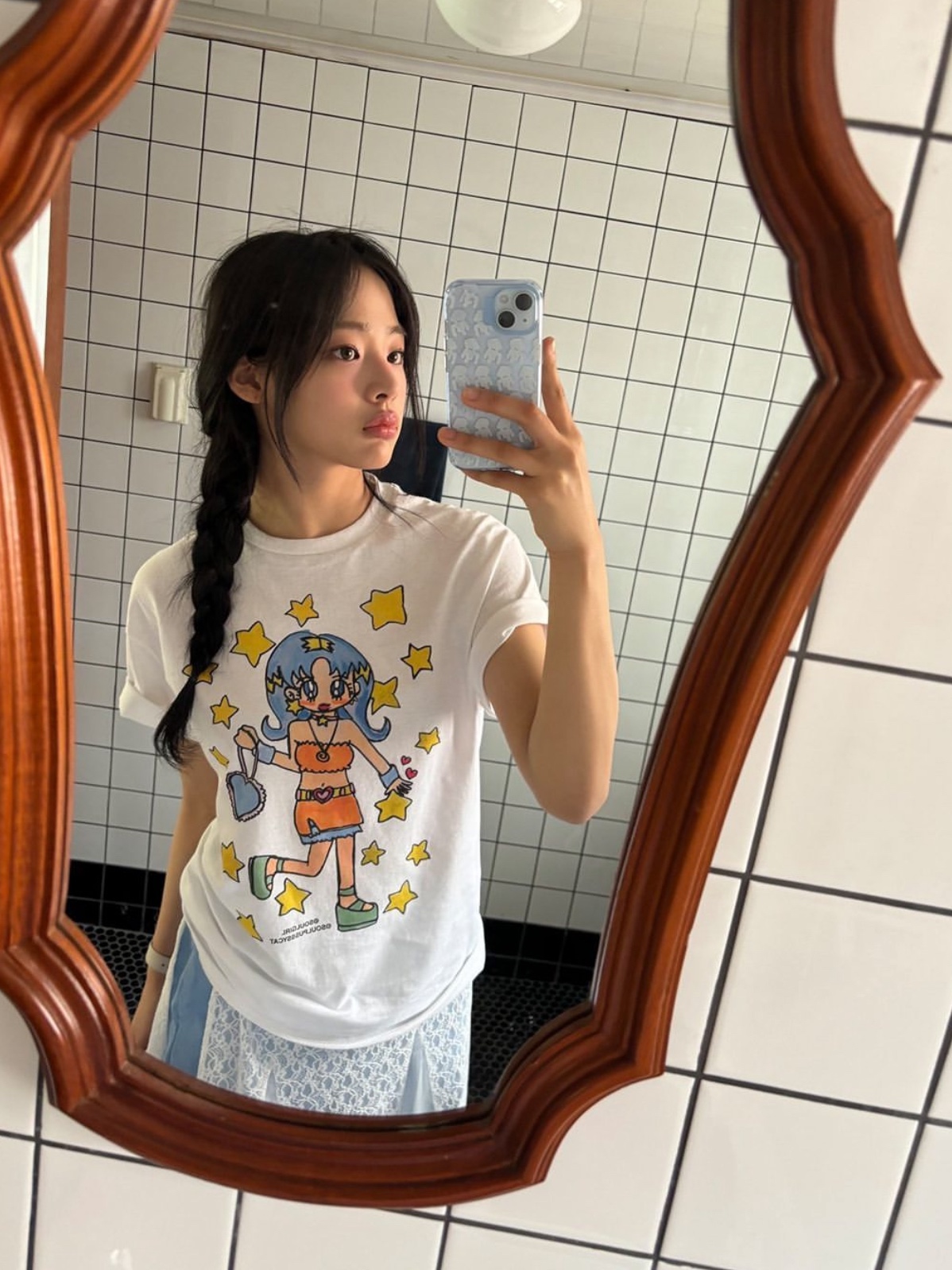 Soulpussycat Soulgirl T-Shirt No. 2 White 착용 스타일 - 2