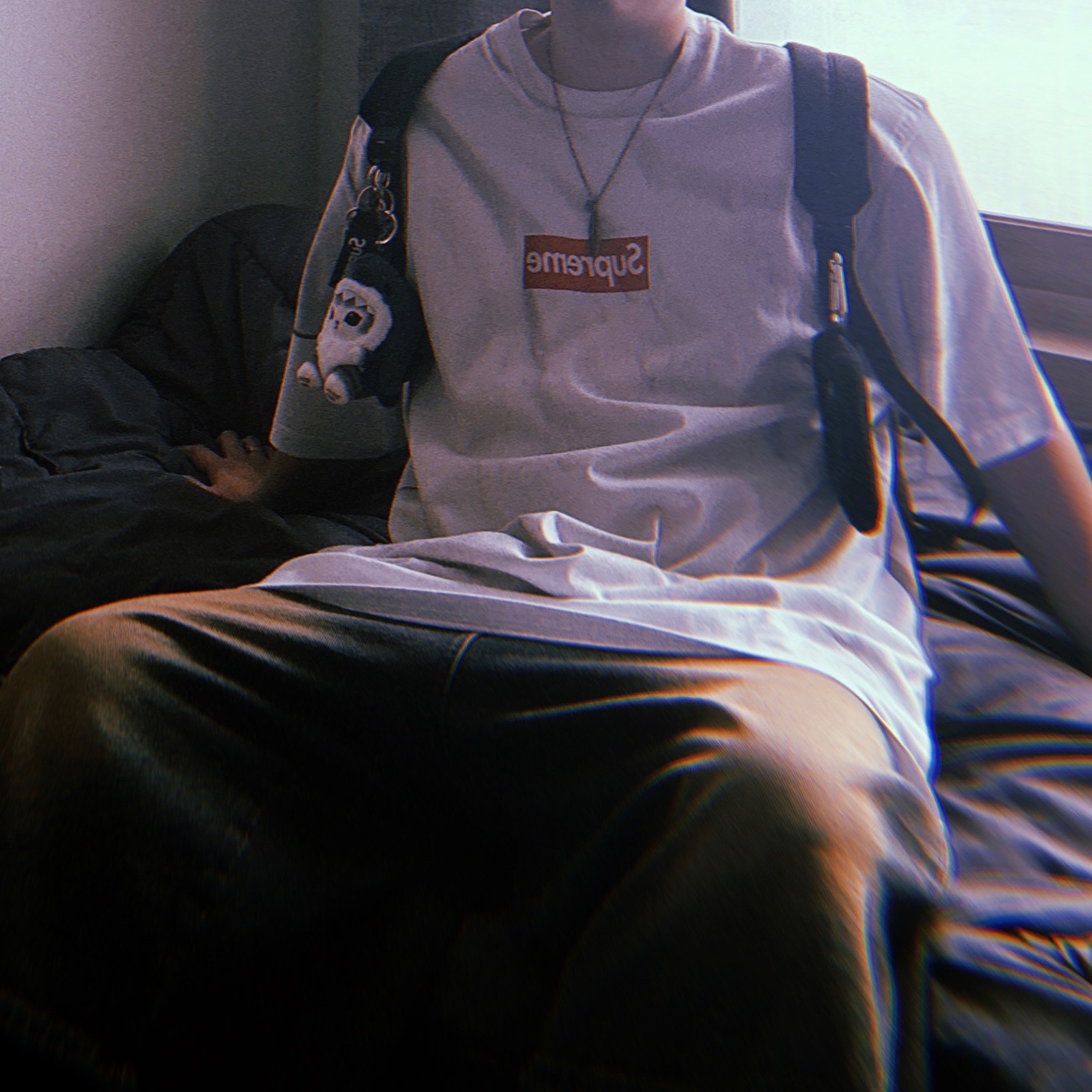 Supreme x MM6 Maison Margiela Box Logo T-Shirt White - 24SS 착용 스타일 - 3