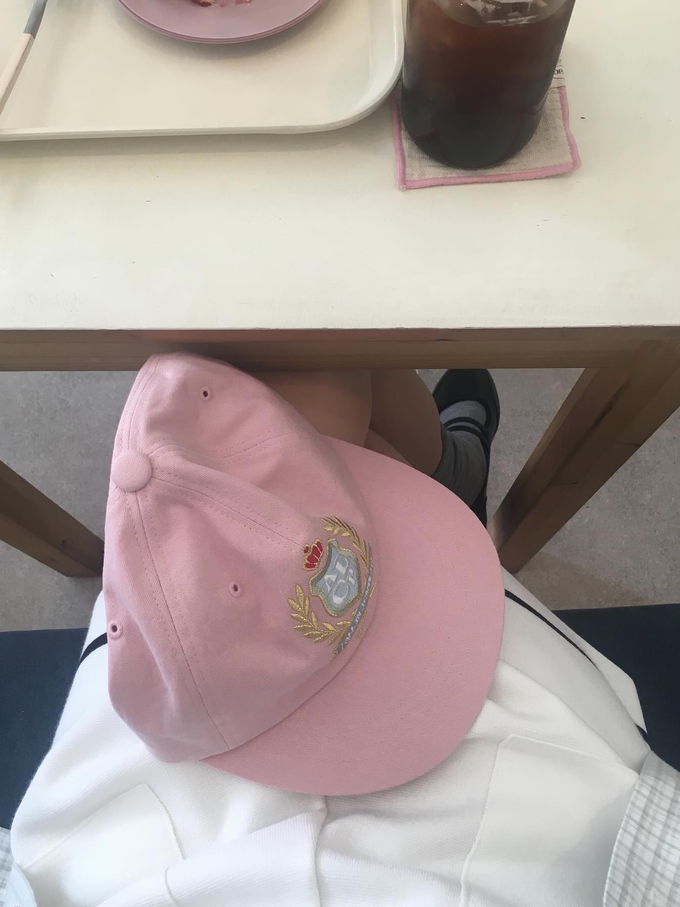 Allincomplete ALCP High School Cap Mute Pink 착용 스타일 - 3