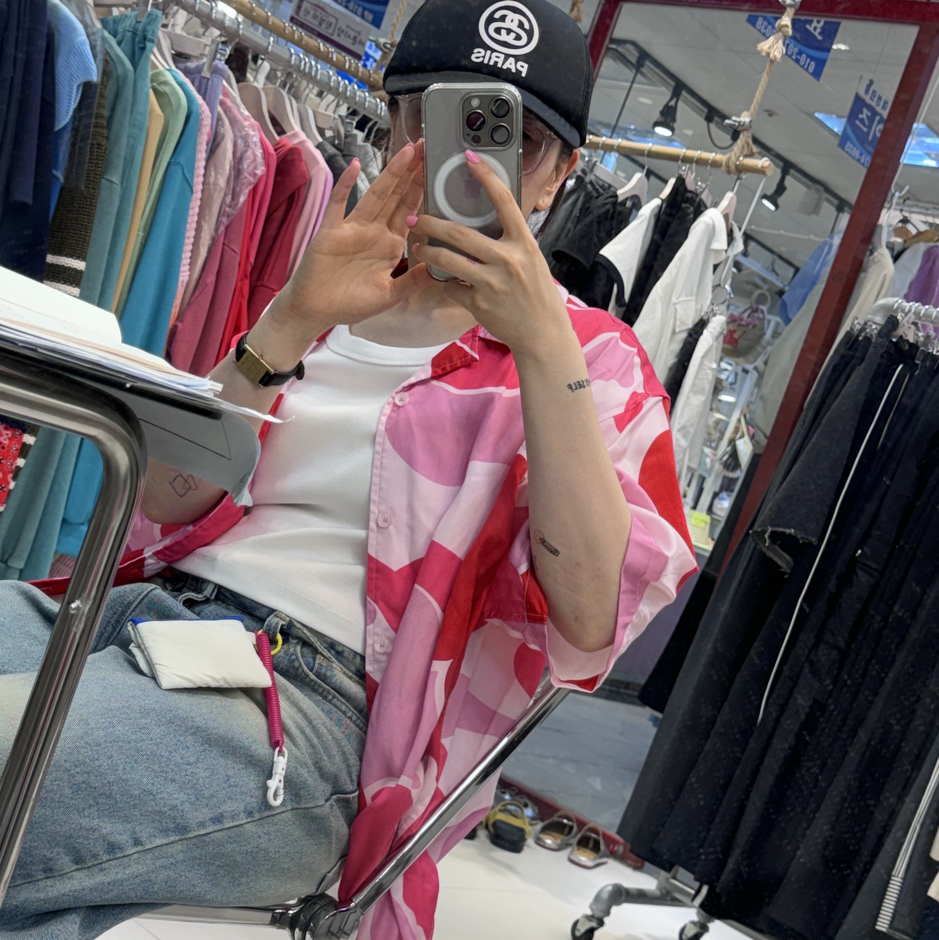 Stussy Paris Trucker Cap Black 착용 스타일