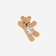 Yvmin Greeting Flocked Bear Hair Clip Brown Left - 24FW