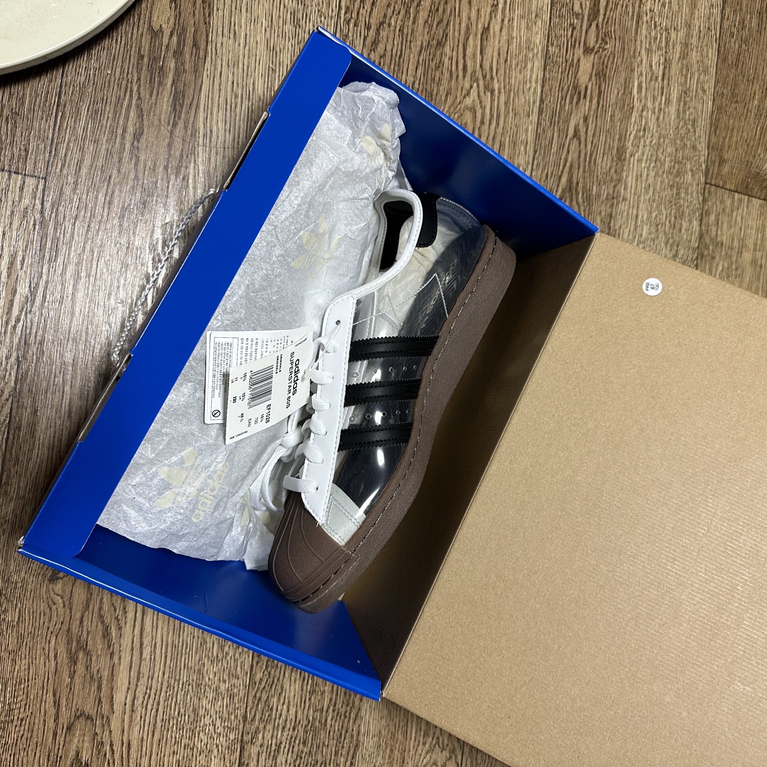 Adidas x Blondey McCoy Superstar 80s Clear Gum 착용 스타일 - 3