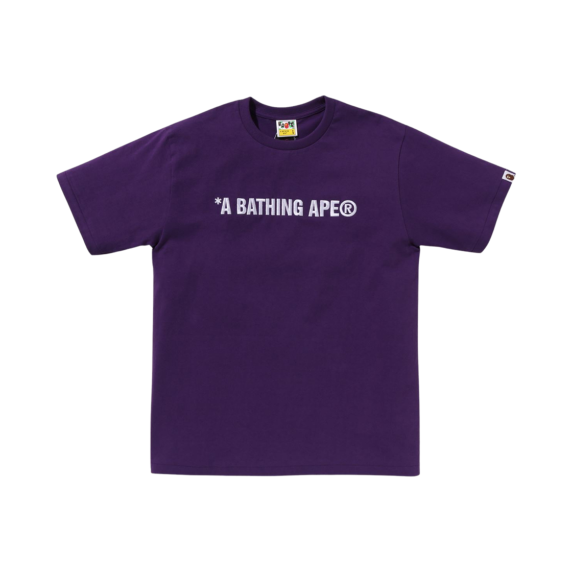 BAPE A Bathing Ape Logo T-Shirt Royal Purple 상세 이미지 1