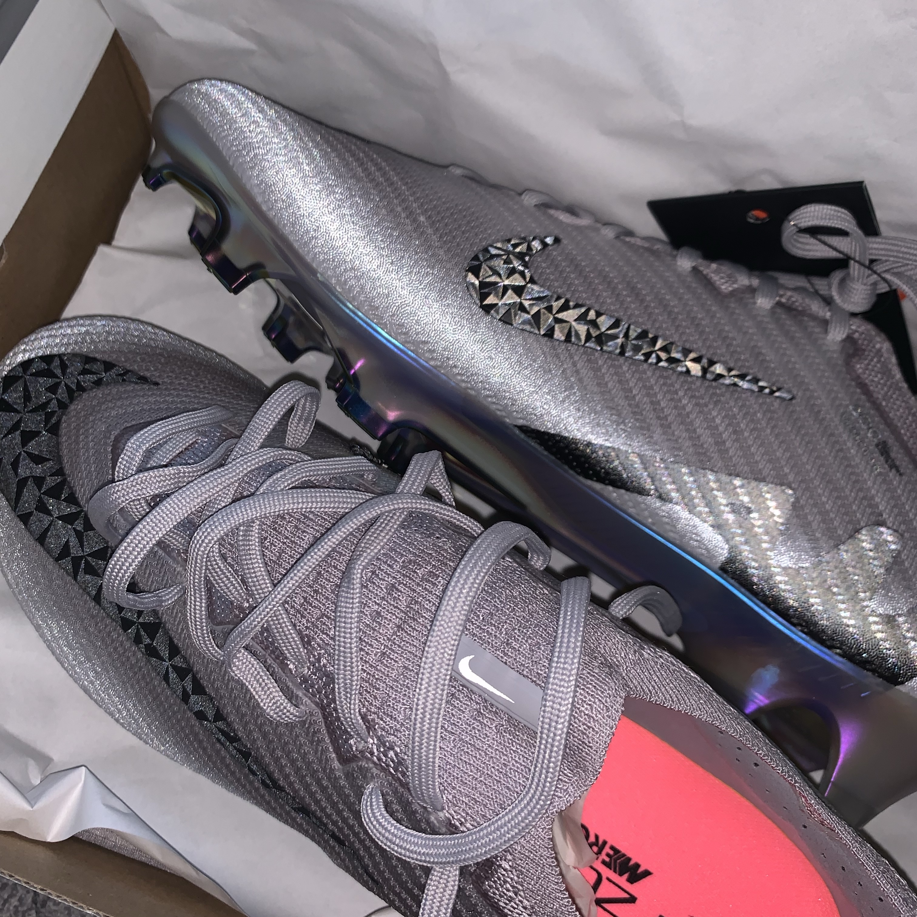 Nike Mercurial Vapor 15 Elite FG Atmosphere Grey Black 착용 스타일