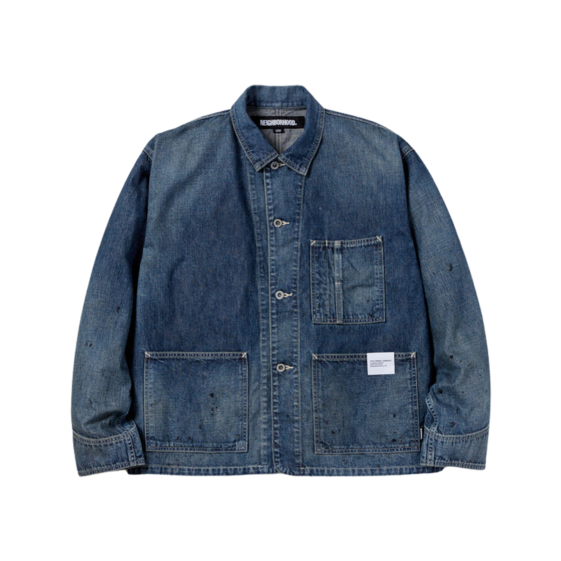 Neighborhood Washed Short Coverall Jacket Indigo 상세 이미지 1