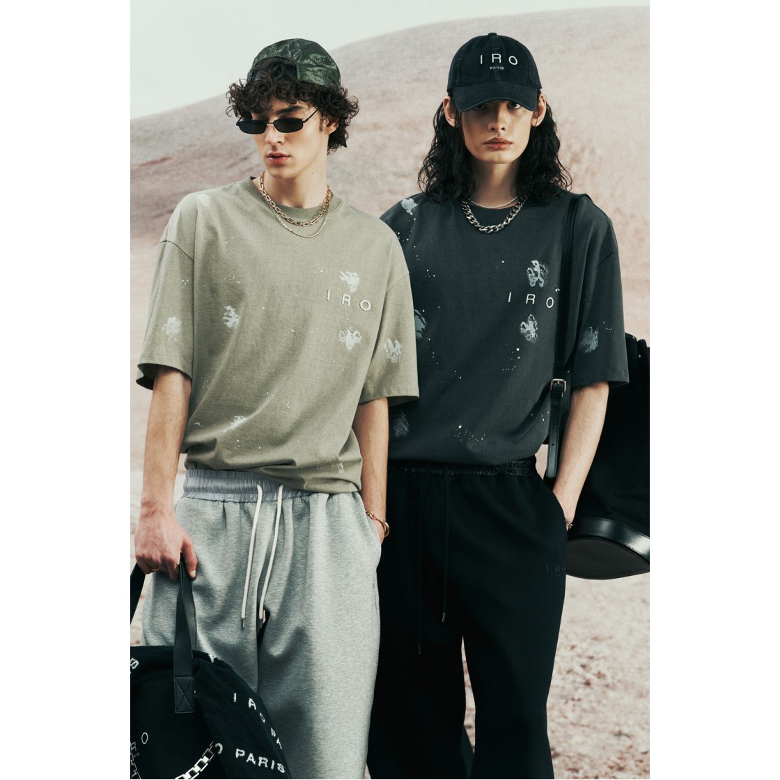 이로 페인트 프린팅 로고 반팔 티셔츠 블랙(Iro Paint Printing Logo Short Sleeves T-Shirt Black) - 6