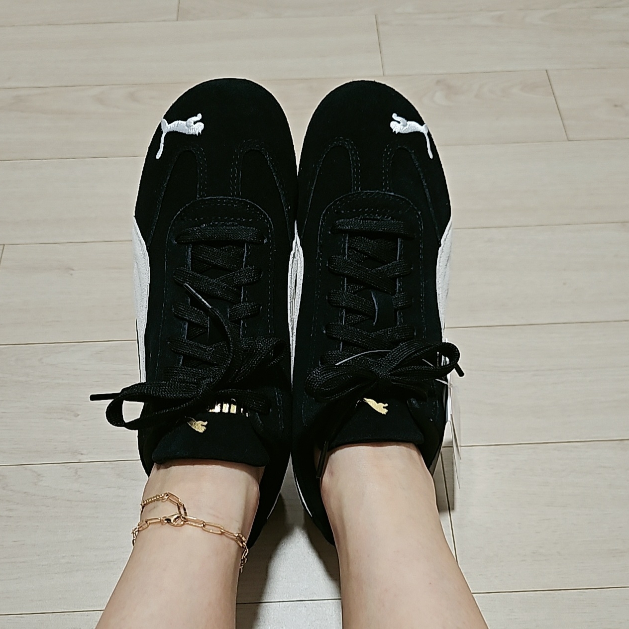 Puma Speedcat OG Black White 착용 스타일 - 2