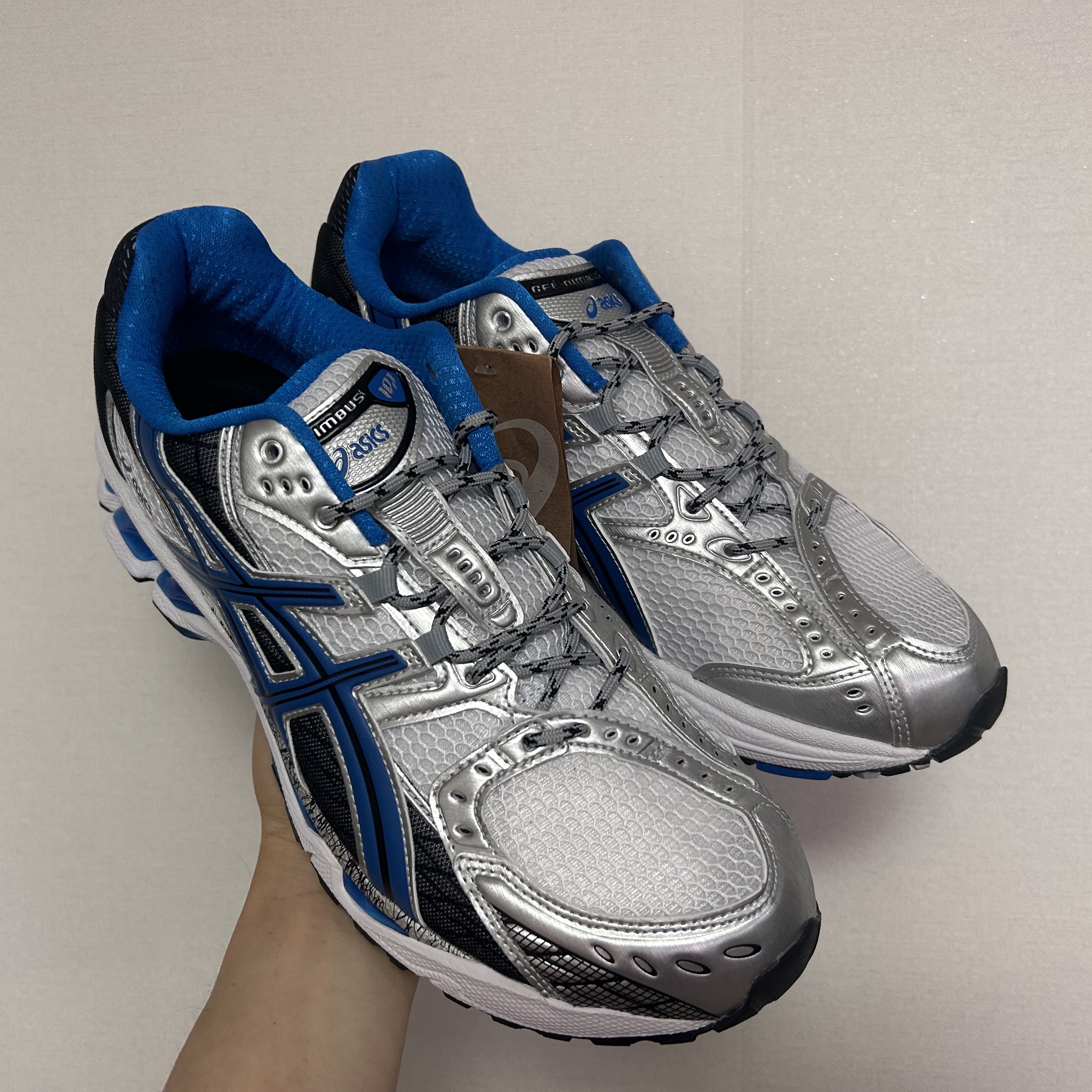 Asics Gel-Nimbus 10.1 White Directoire Blue 착용 스타일 - 2