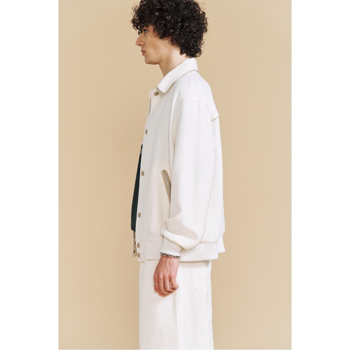 IQUAA24702IVX Iro Leather Varsity Jacket Ivory - #4