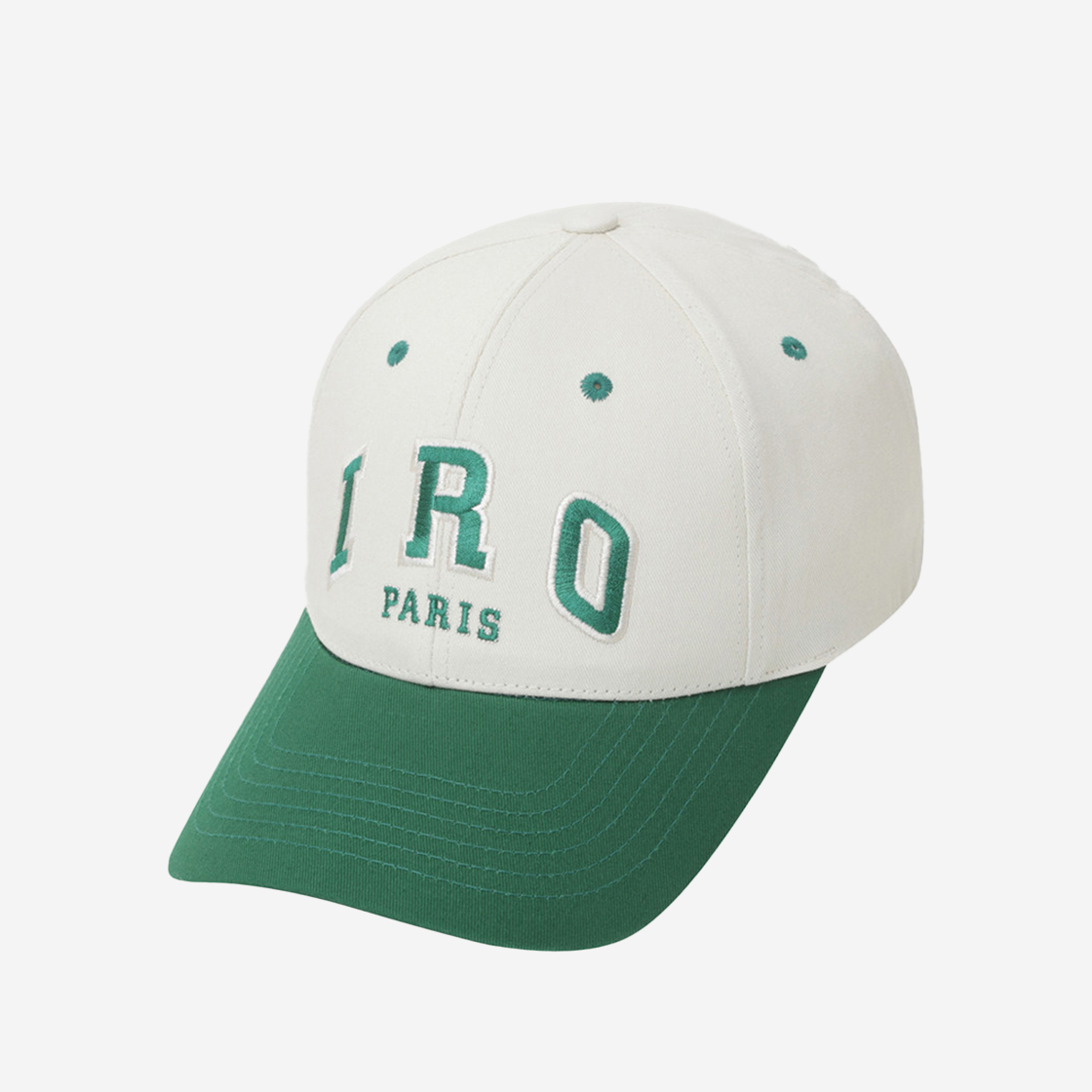 이로 코튼 배색 볼캡 그린(Iro Cotton Ball Cap Green)