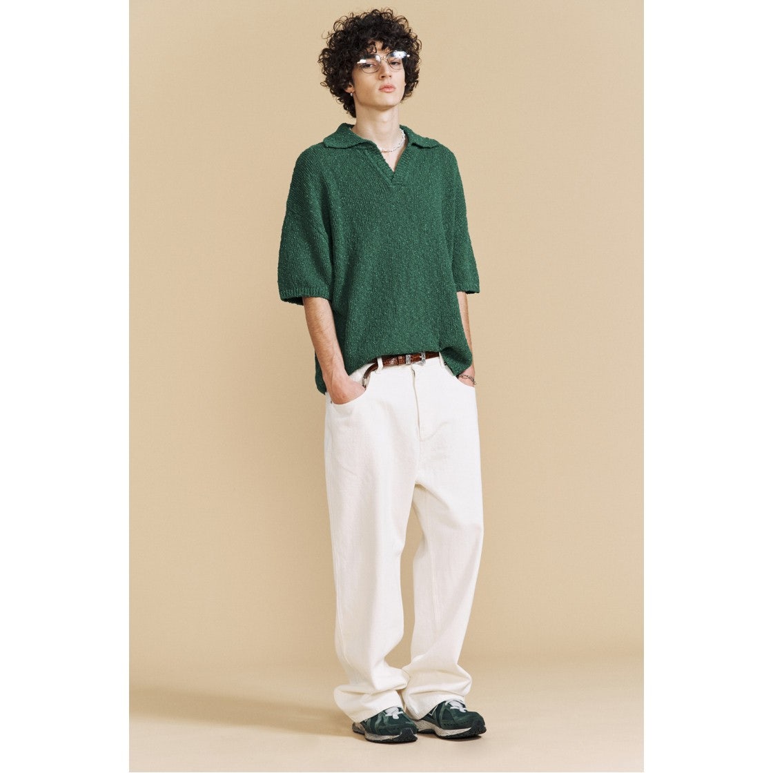 IQWBM24703GRX Iro Tropical Cotton Polo Knit Green - #6
