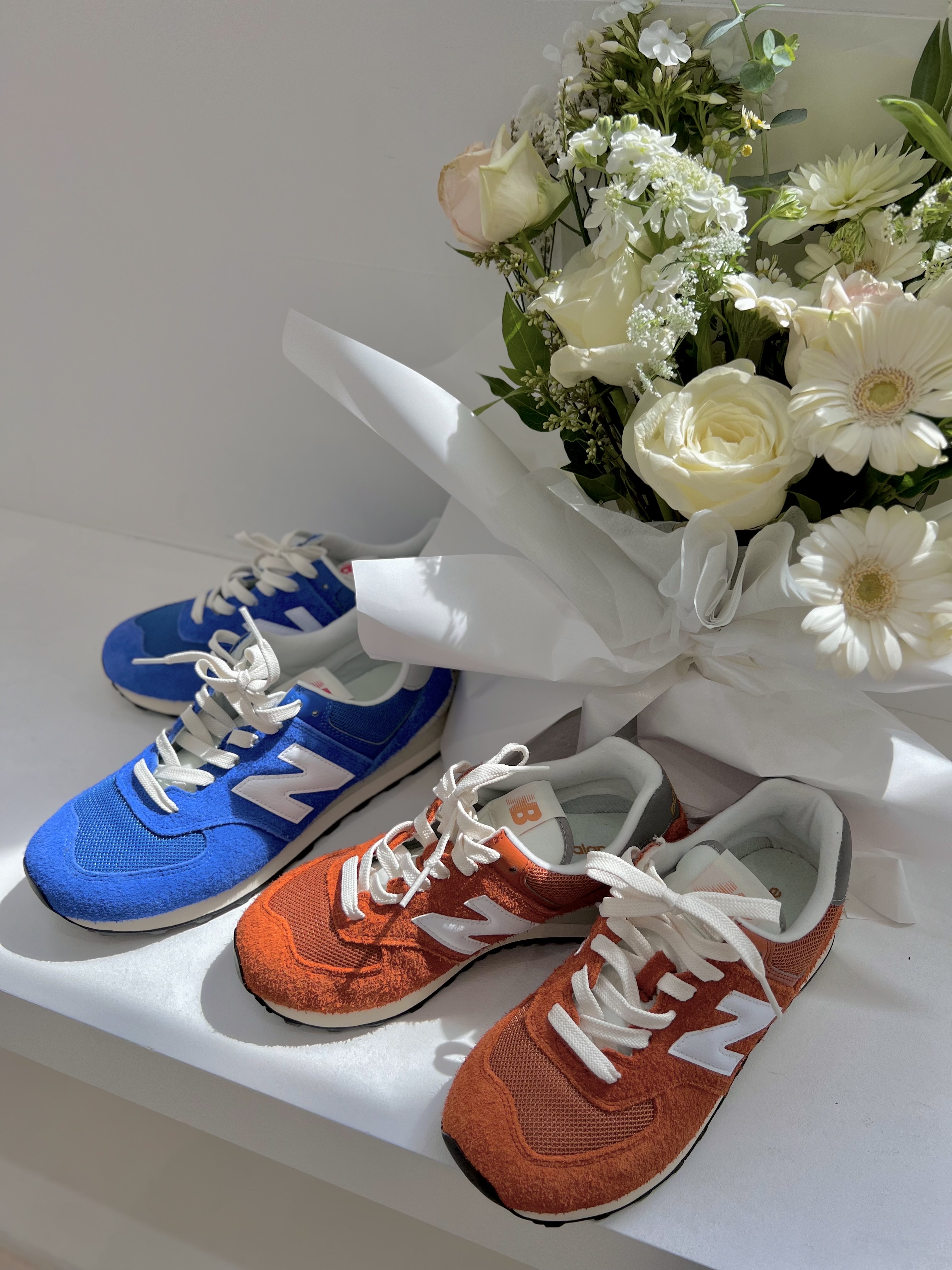 New Balance 574 Heritage Orange Burst White, Tiffany & Co. Return To Tiffany Blue Double Heart Tag Pendant Mini Silver 착용 스타일 - 6