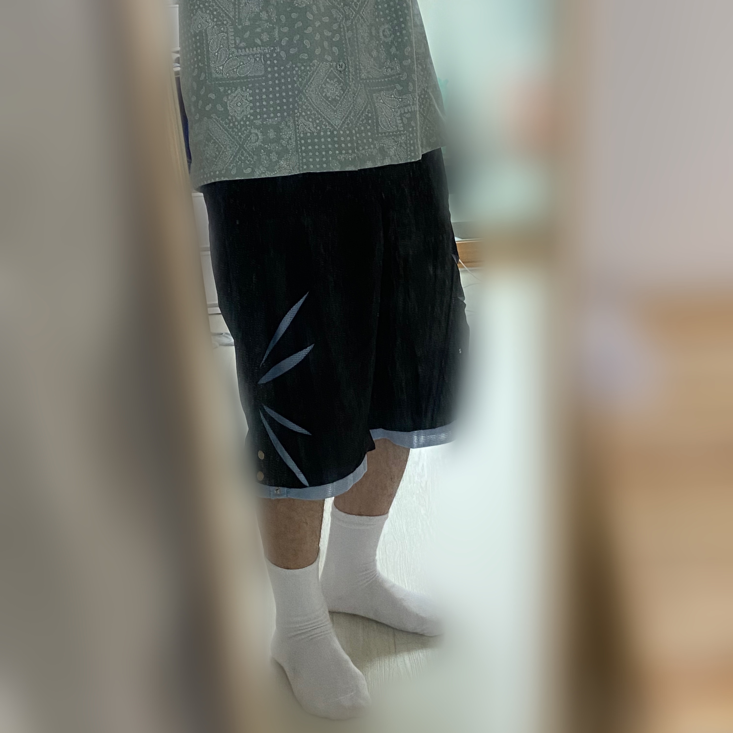 Sansan Gear Cut Off Mesh Shorts Black - 24SS 착용 스타일