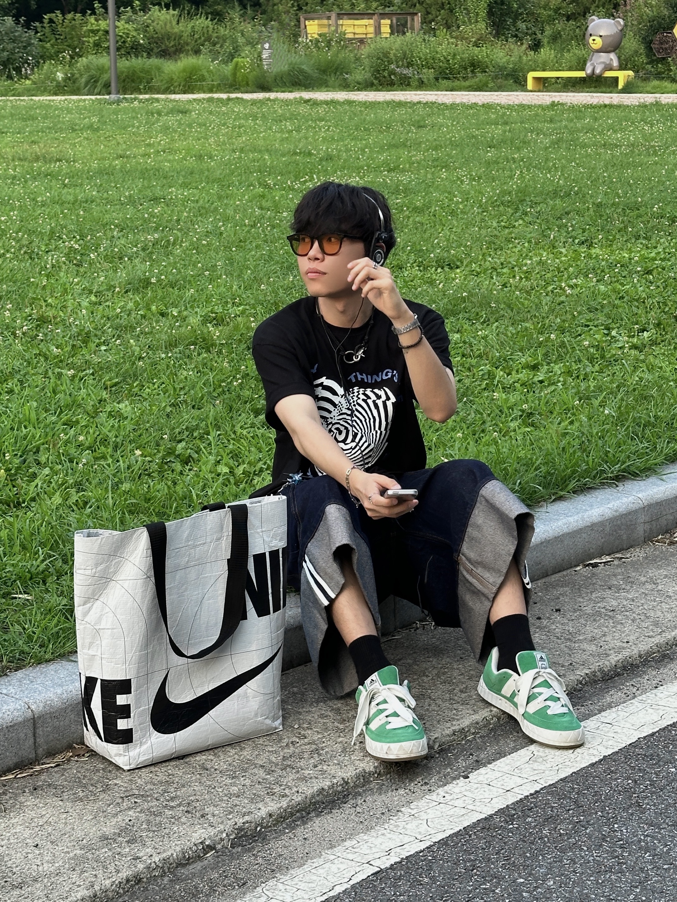 Adidas Adimatic Green 착용 스타일 - 5