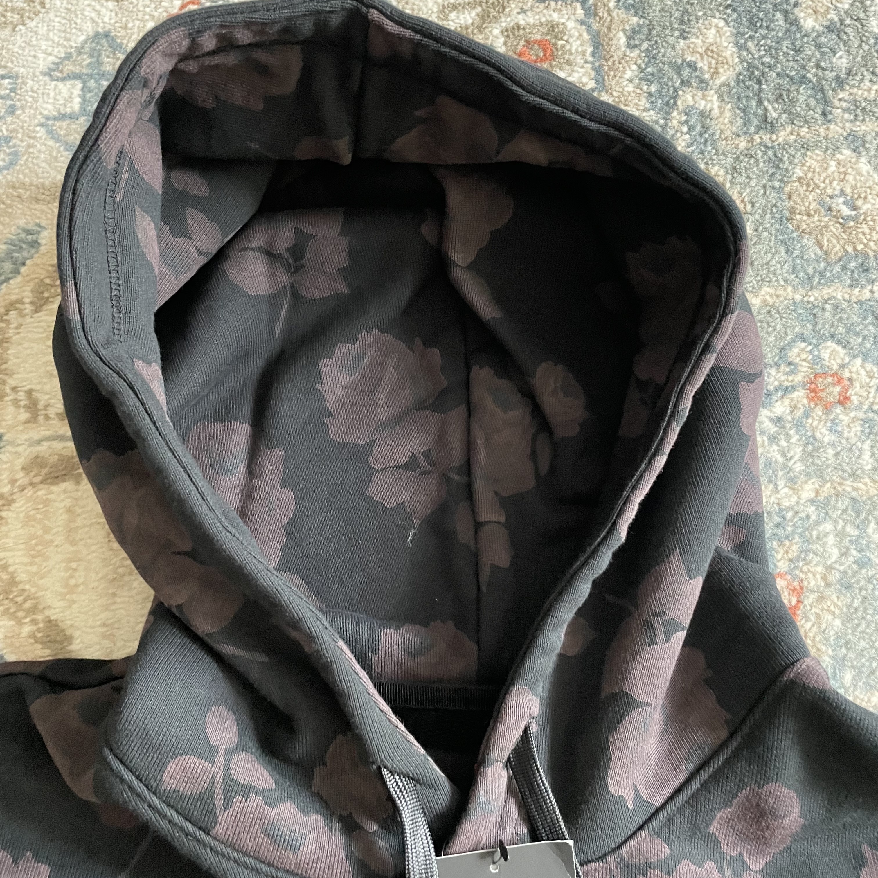 Jordan x A Ma Maniere All Over Print Fleece Hoodie Black - Asia 착용 스타일 - 5