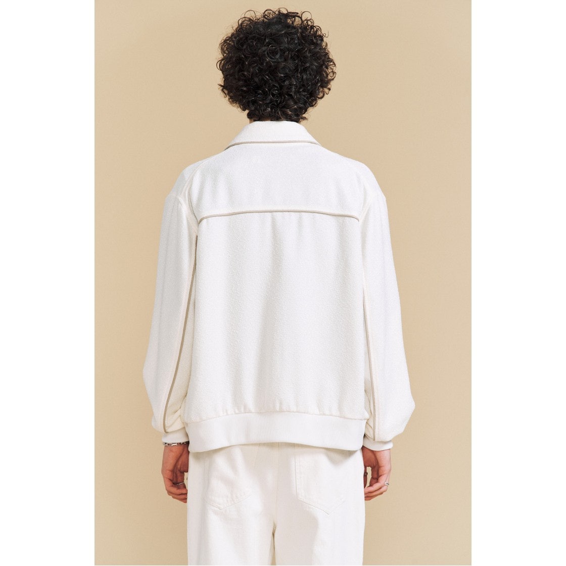 IQUAA24702IVX Iro Leather Varsity Jacket Ivory - #5